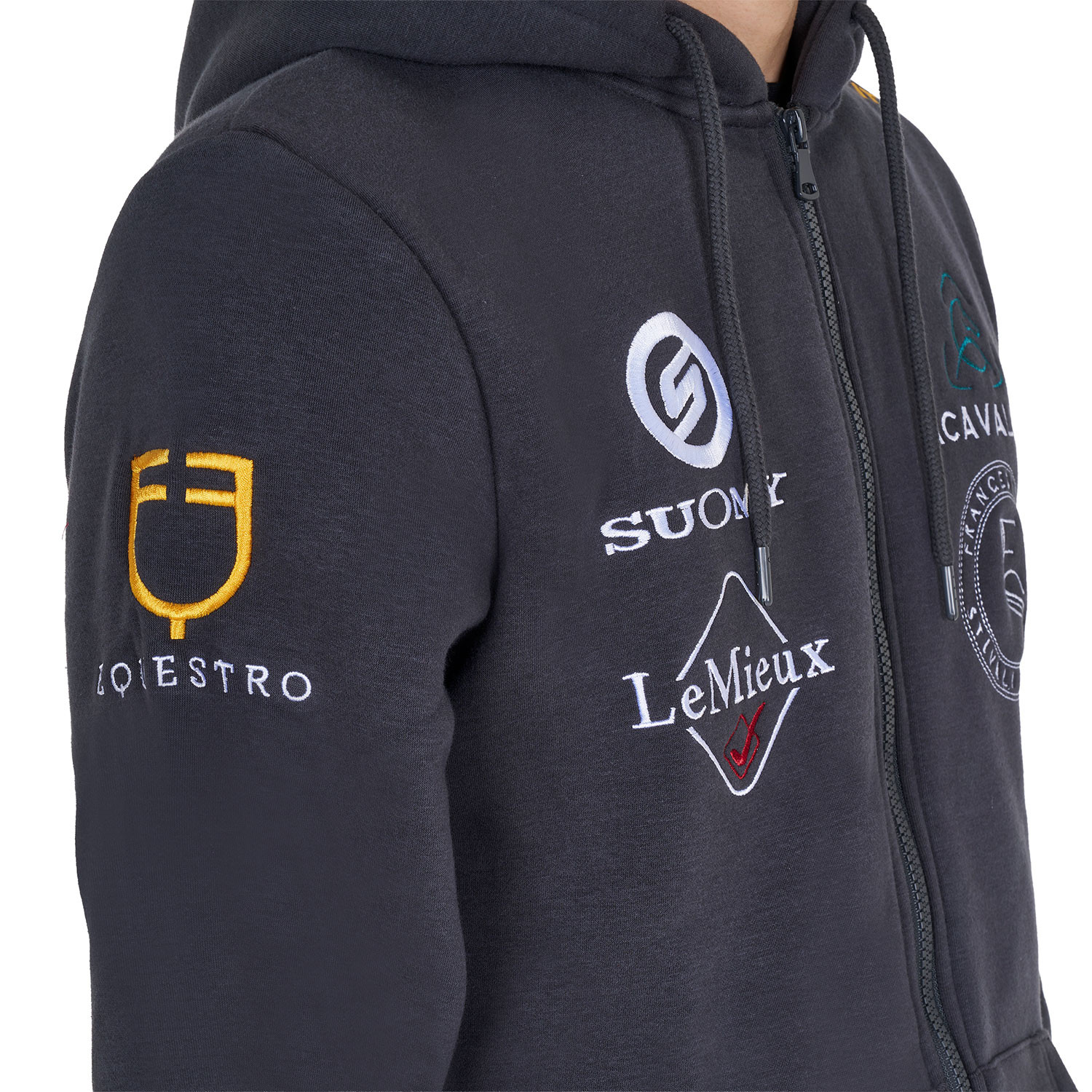 Herren-Sweatshirt mit Kapuze und Multi-Logo