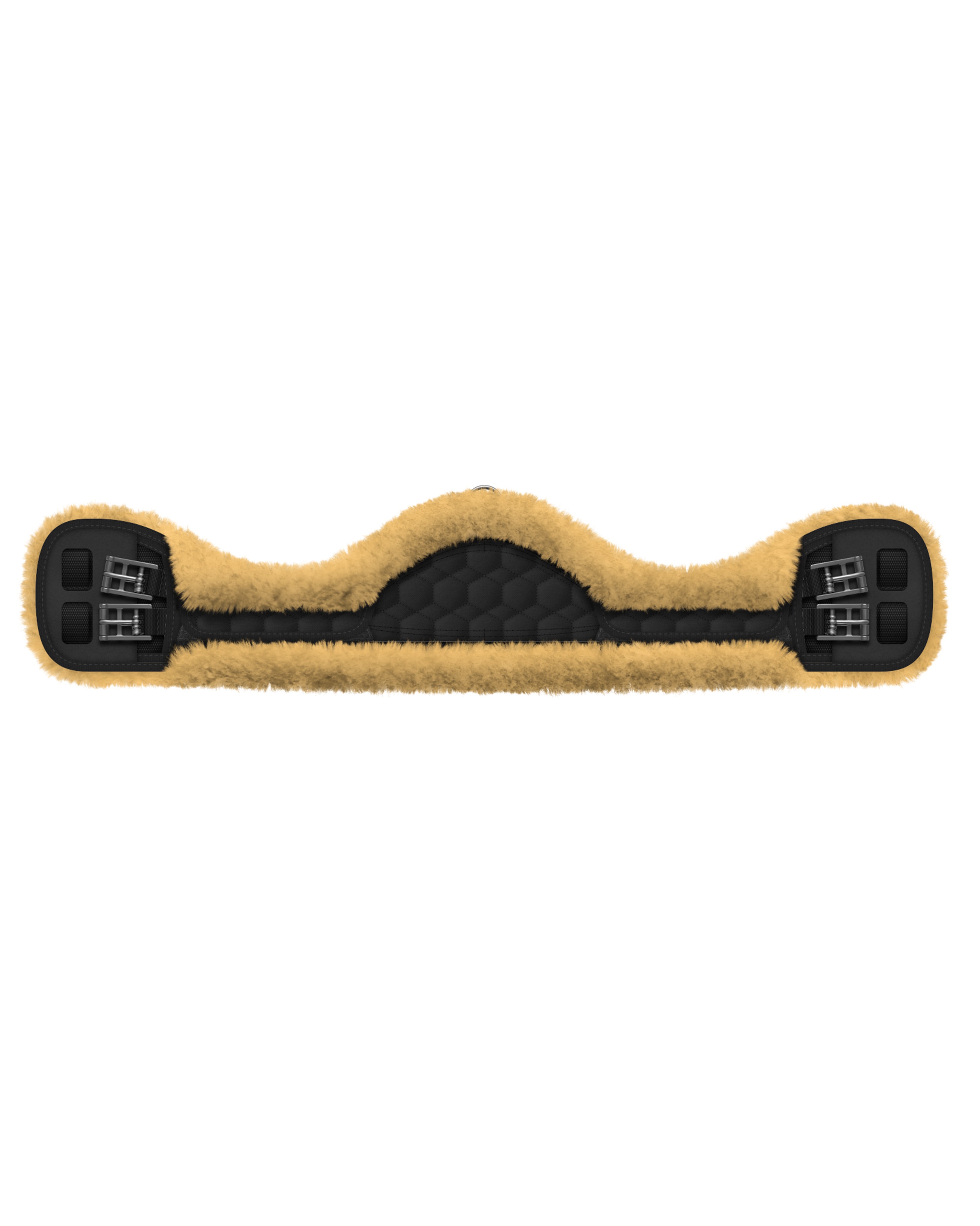 Short girth elasticated asymmetric with lambskin