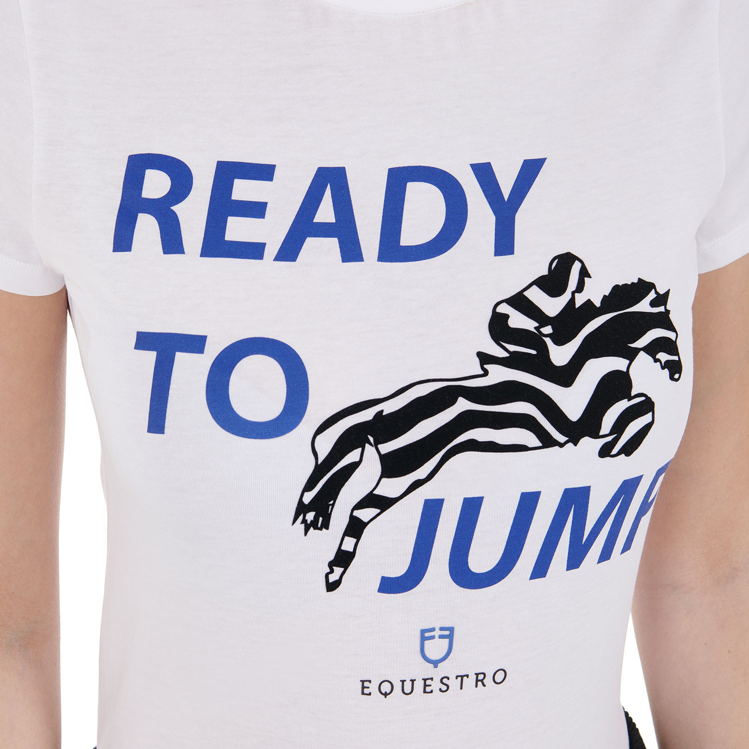 Damen-Baumwoll-T-Shirt Ready to Jump