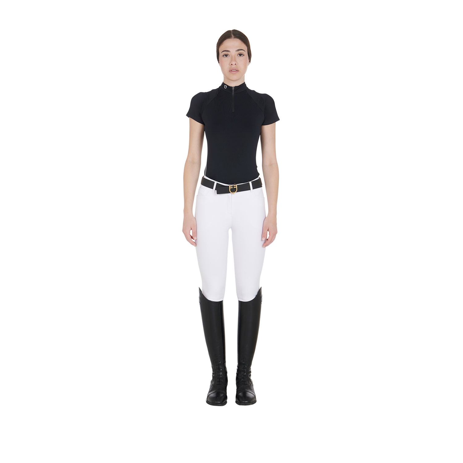 Schmal geschnittenes Damen-Trainingspolo aus Funktionsmaterial