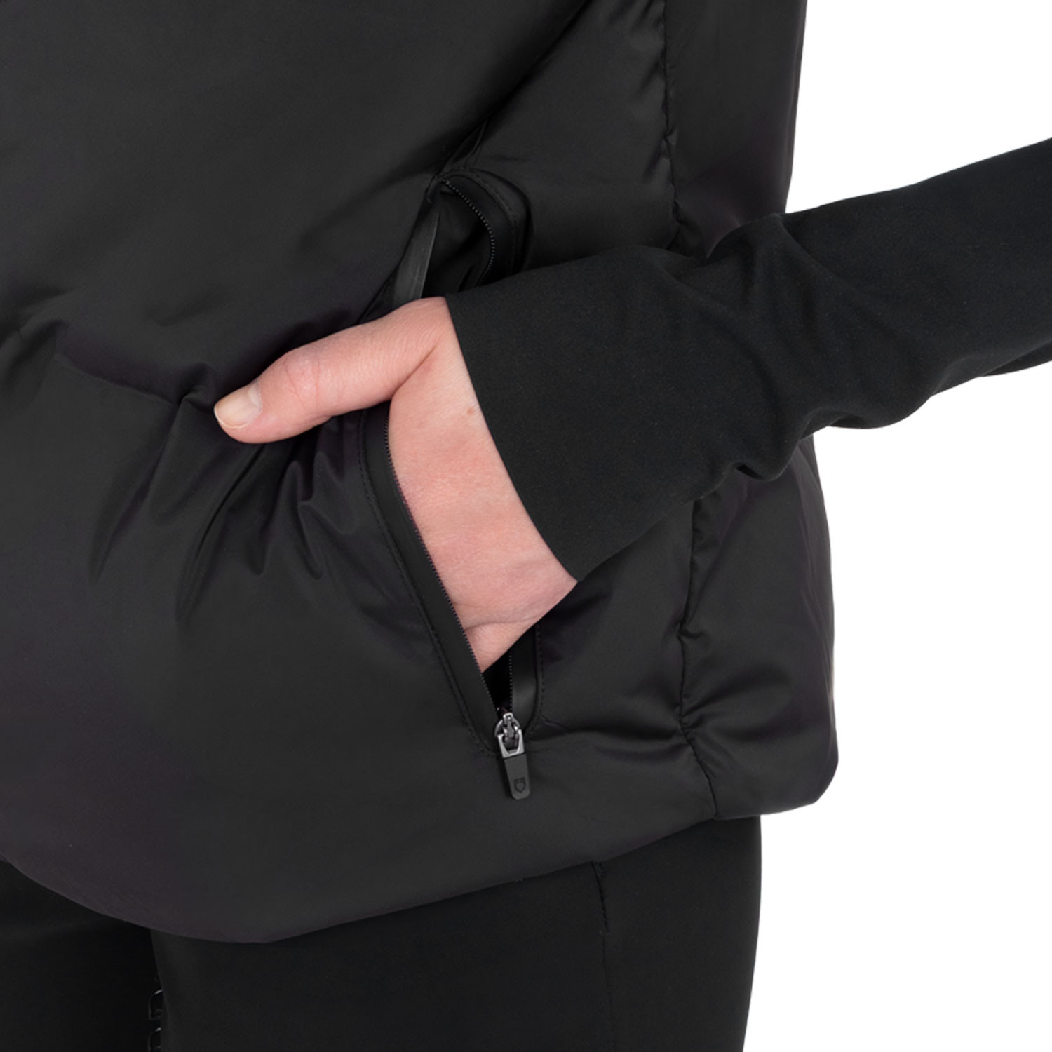 Technische ärmellose Damenjacke mit Kapuze Ridertechnology