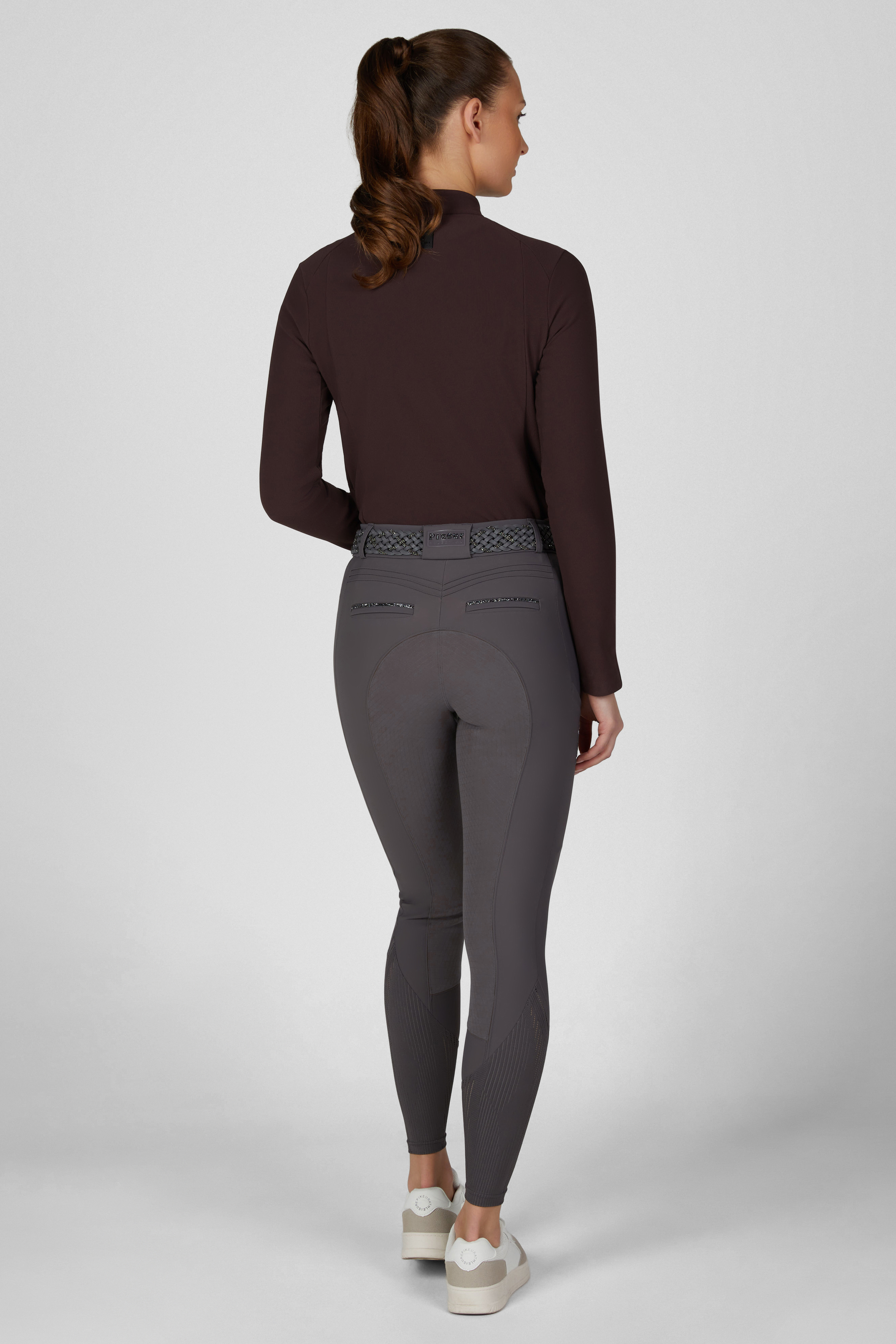 Reithose Damen CEELINA Highwaist Grid TexLeather Vollgrip