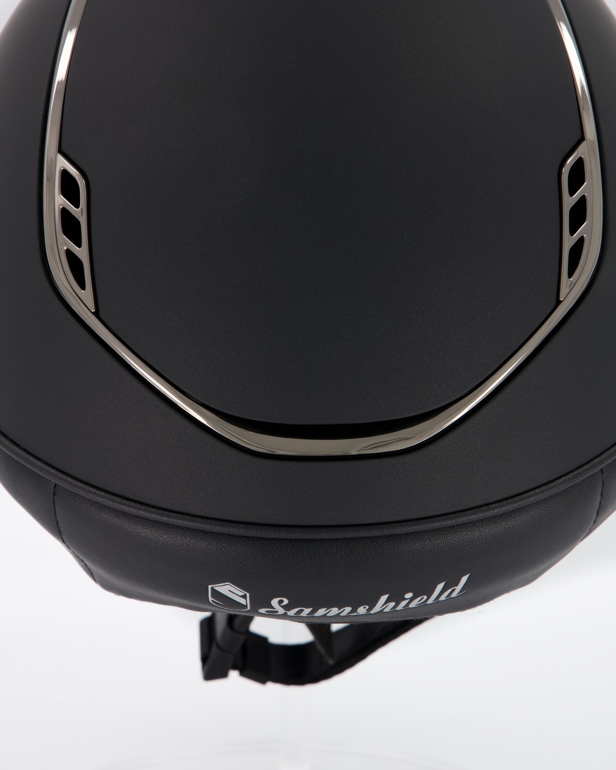 Reithelm 2.0 Standard Miss Shield Shadowmatt Black, Trim u. Blason Black Chrome 5 Swarovski in schwarz