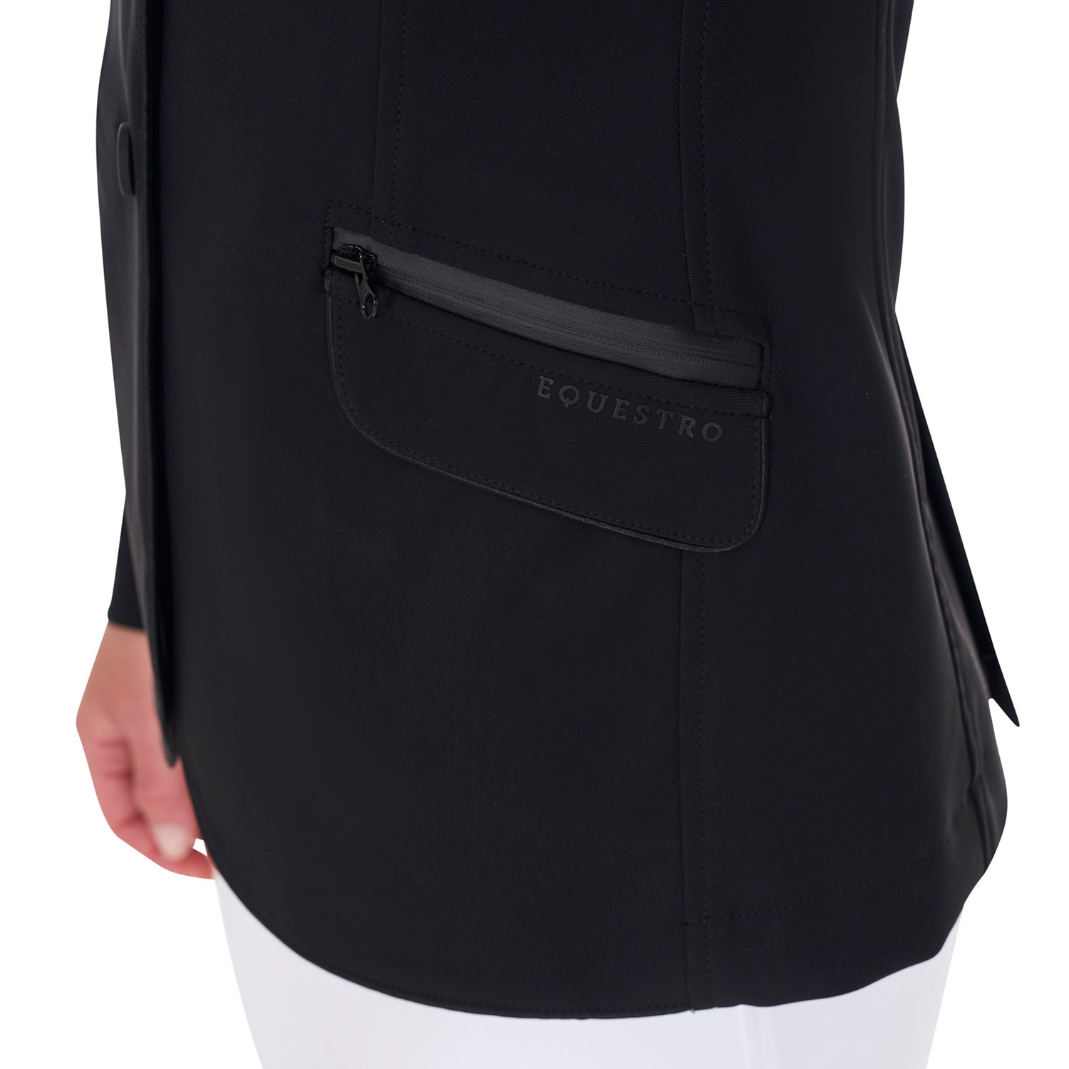 Damen-Turnierjacke mit drei Knöpfen aus perforiertem Stoff