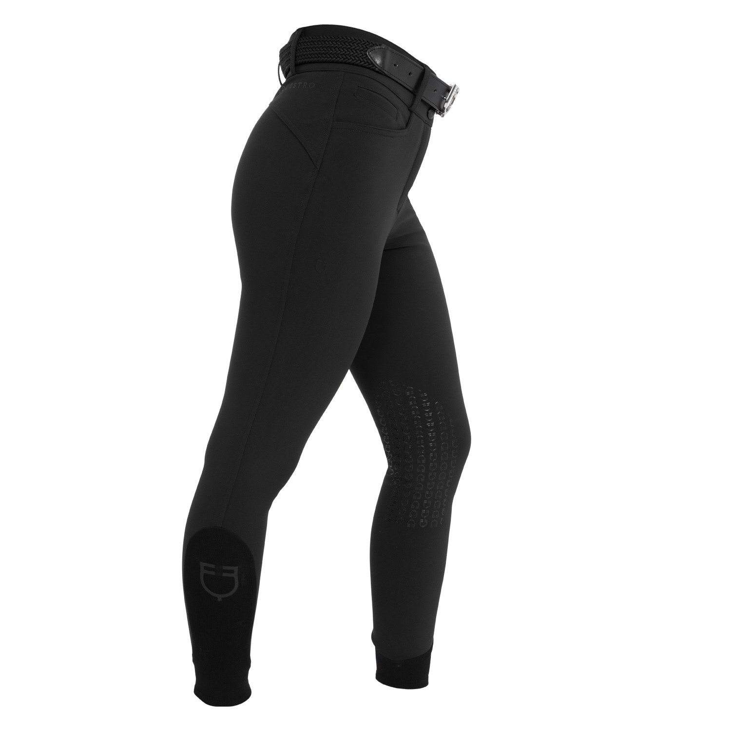 Damen-Reithose High-Waist mit Kniebesatz