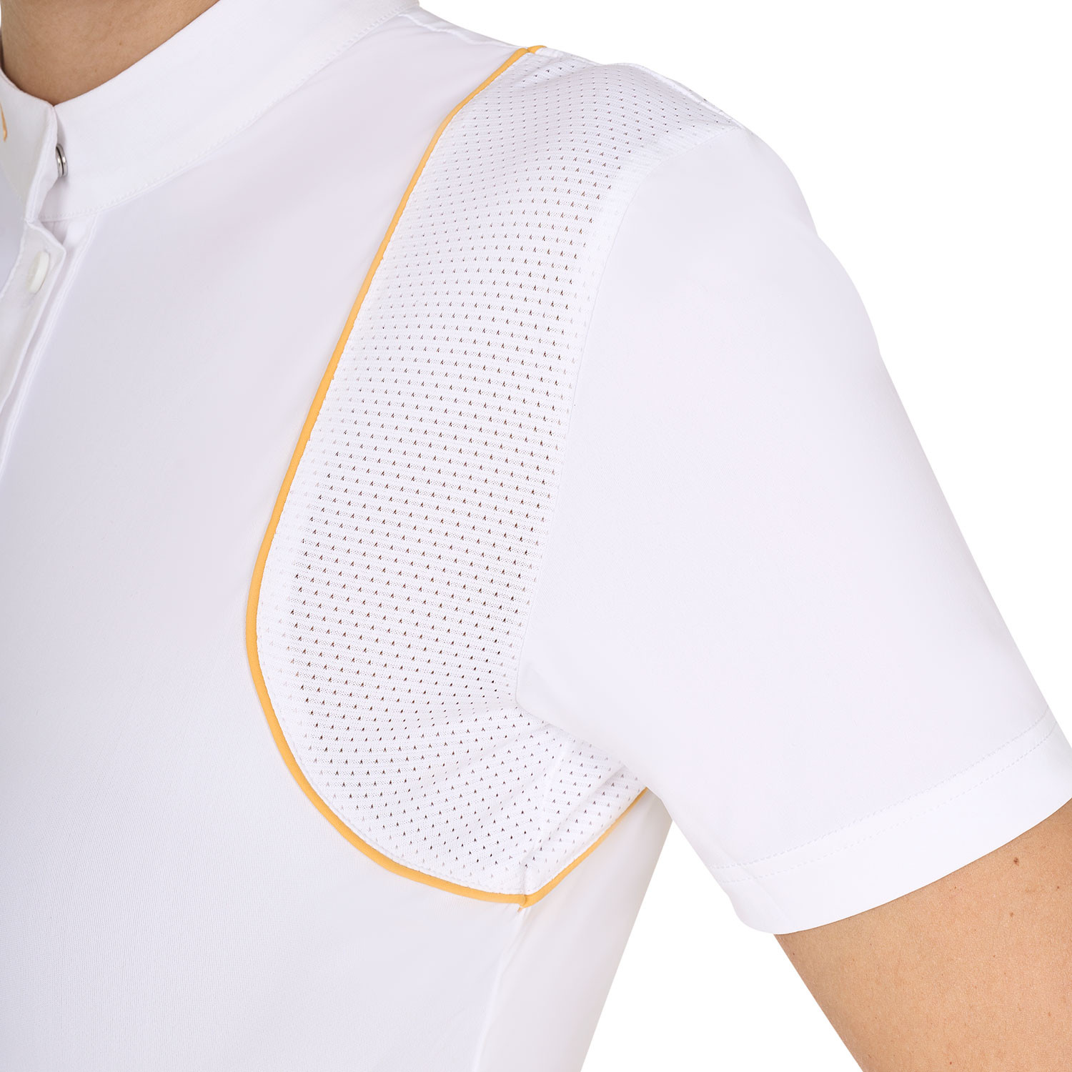 Schmal geschnittenes Damen-Turnierpoloshirt mit Knöpfen