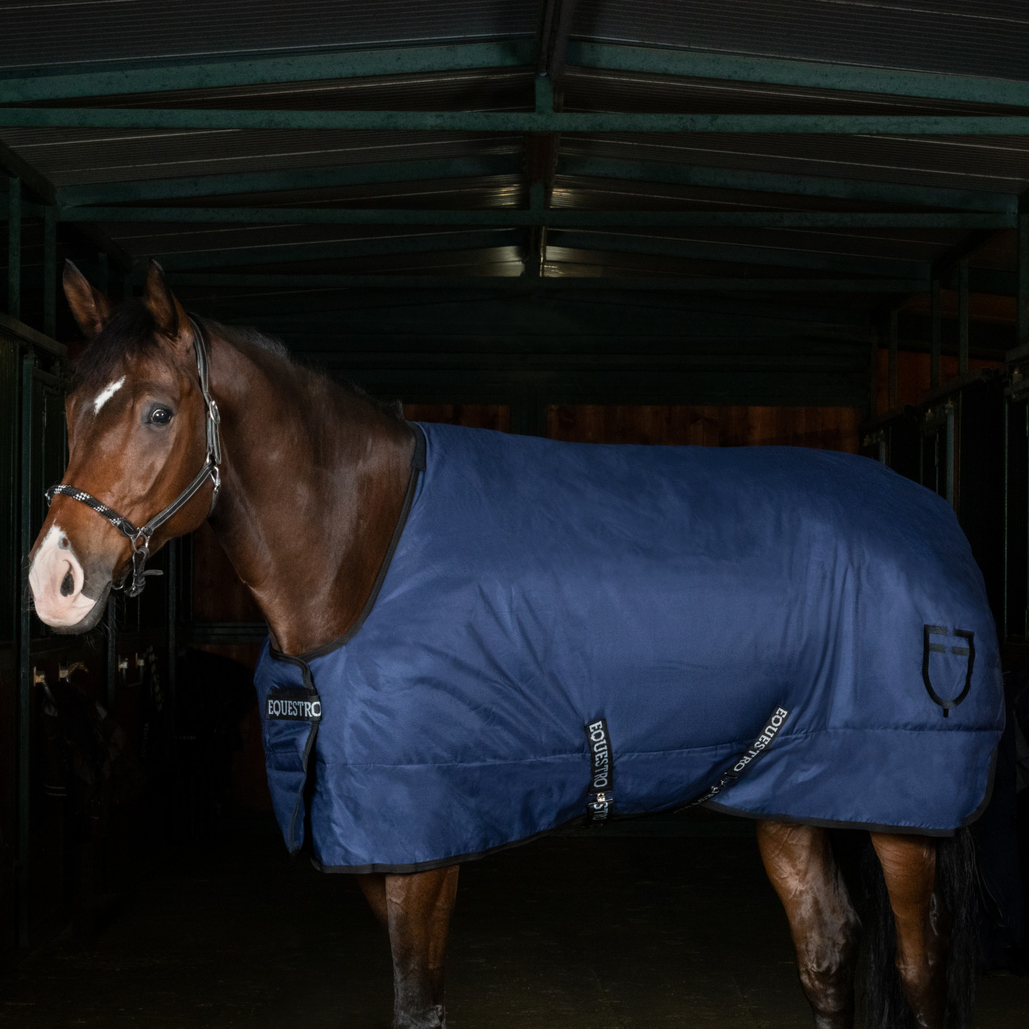 Stalldecke in Ripstop-Optik mit Logo