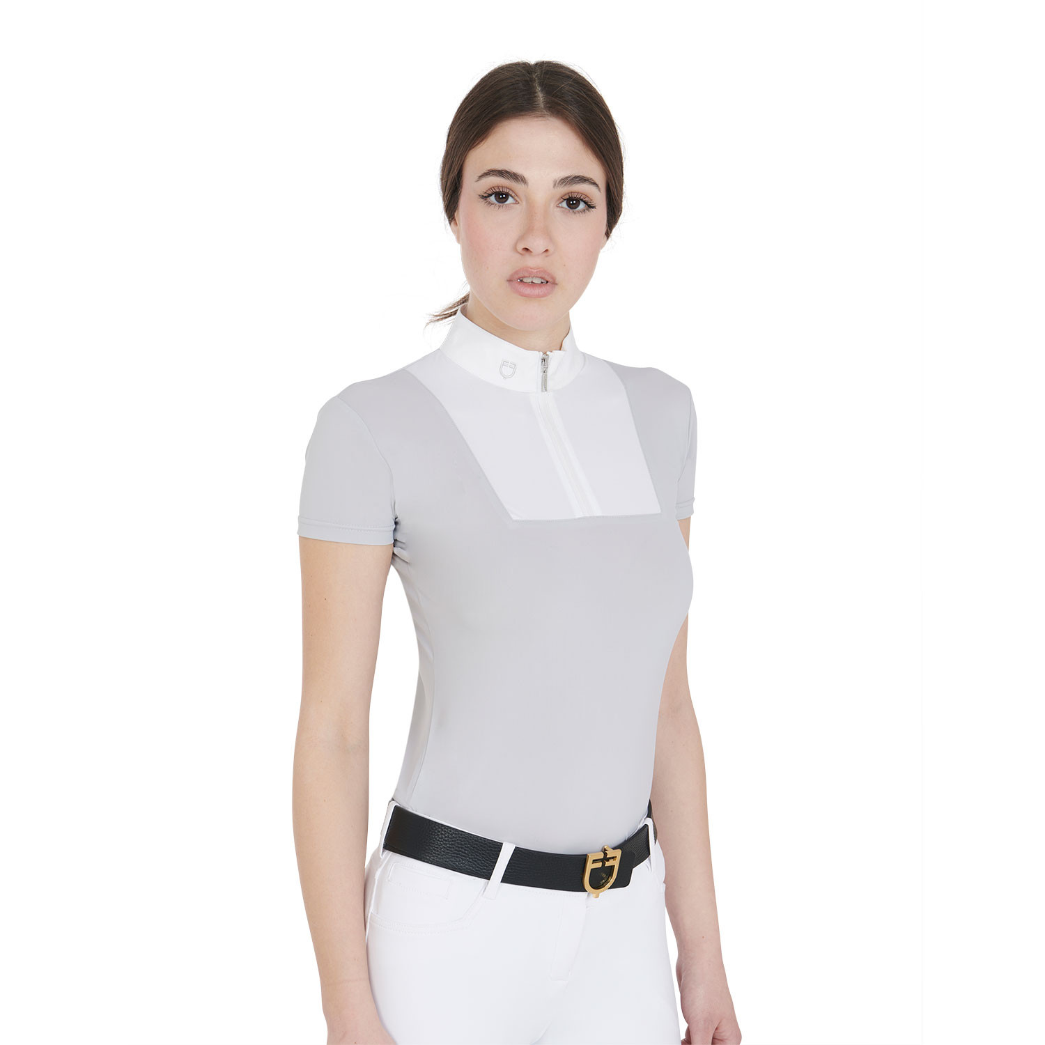 Kurzarm-Turnierpoloshirt für Damen, schmale Passform