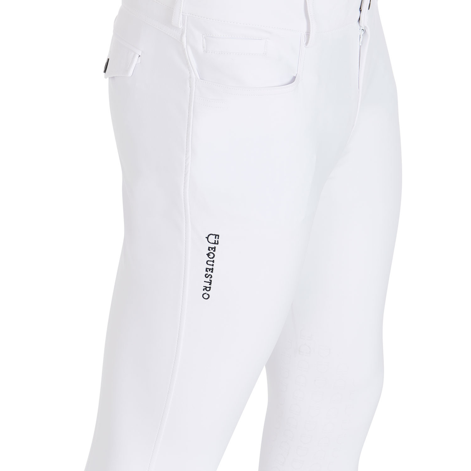 Schmale Herren-Reithose mit Grip und Logo
