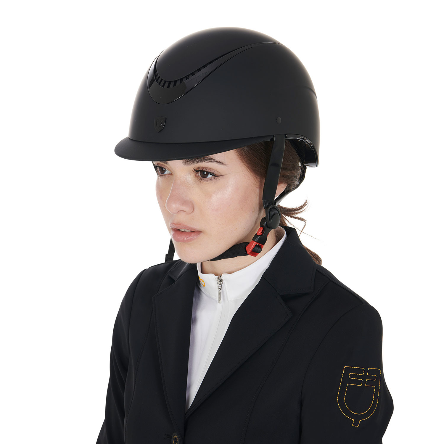 Unisex-Helm mit glänzendem Rahmen Zulassung EN 1384-2023