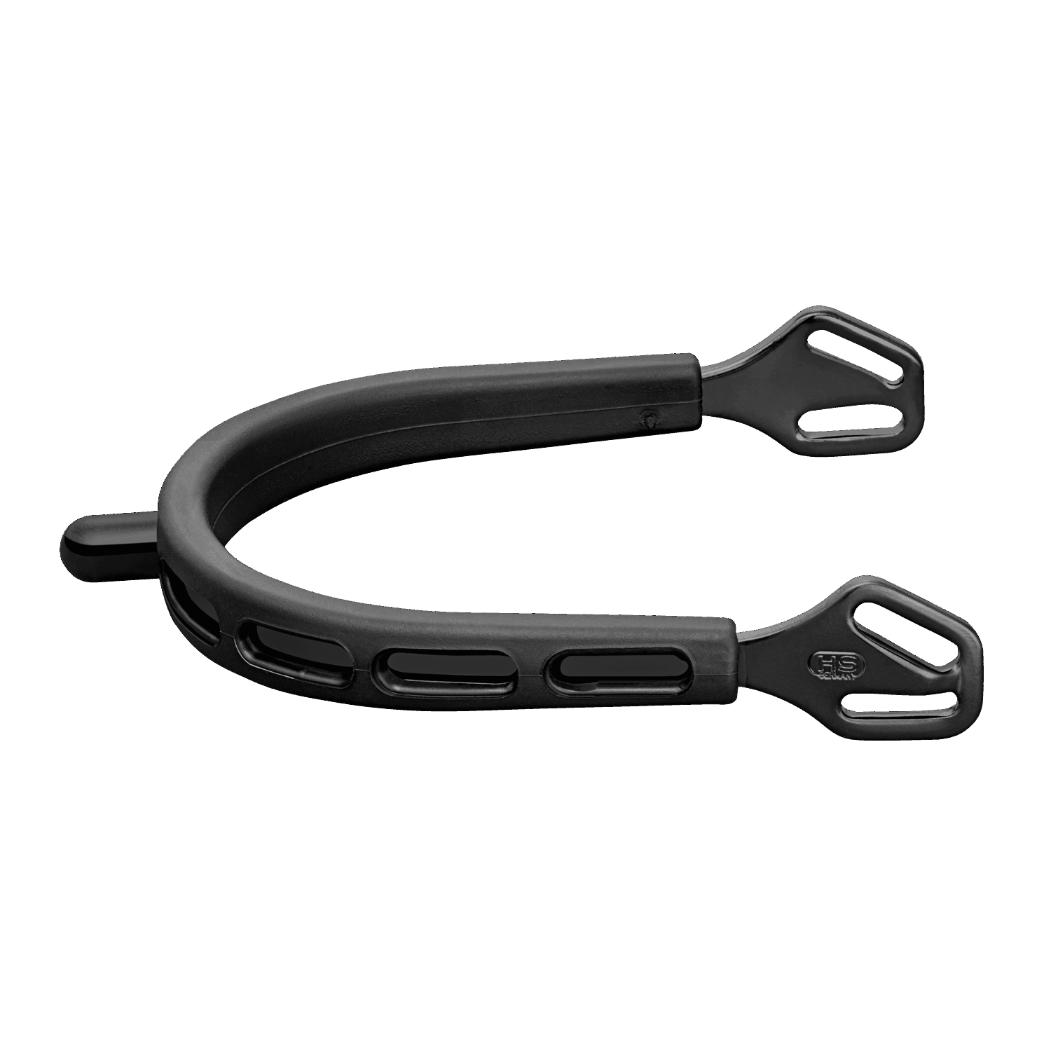 ULTRA fit EXTRA GRIP spurs "Black Series" - stainless steel anthracite, 15 mm rounded