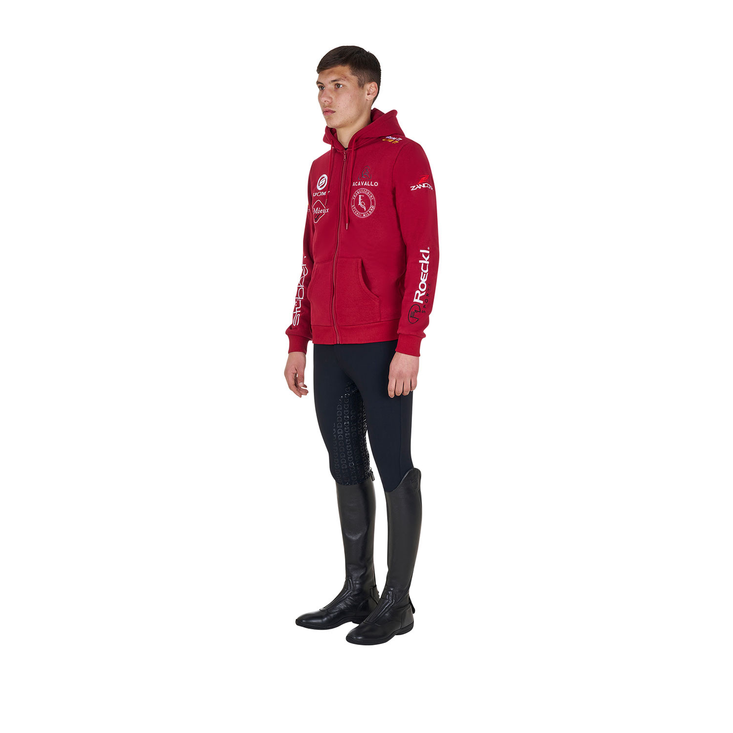 Herren-Sweatshirt mit Kapuze und Multi-Logo