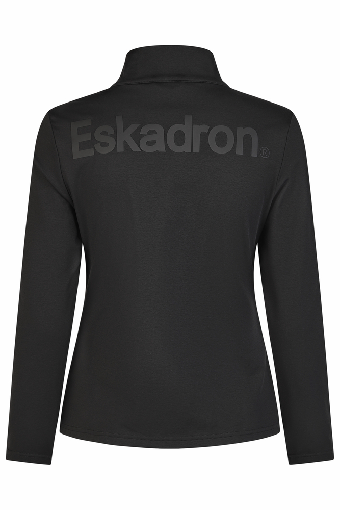 Zip-Shirt Damen Core in schwarz