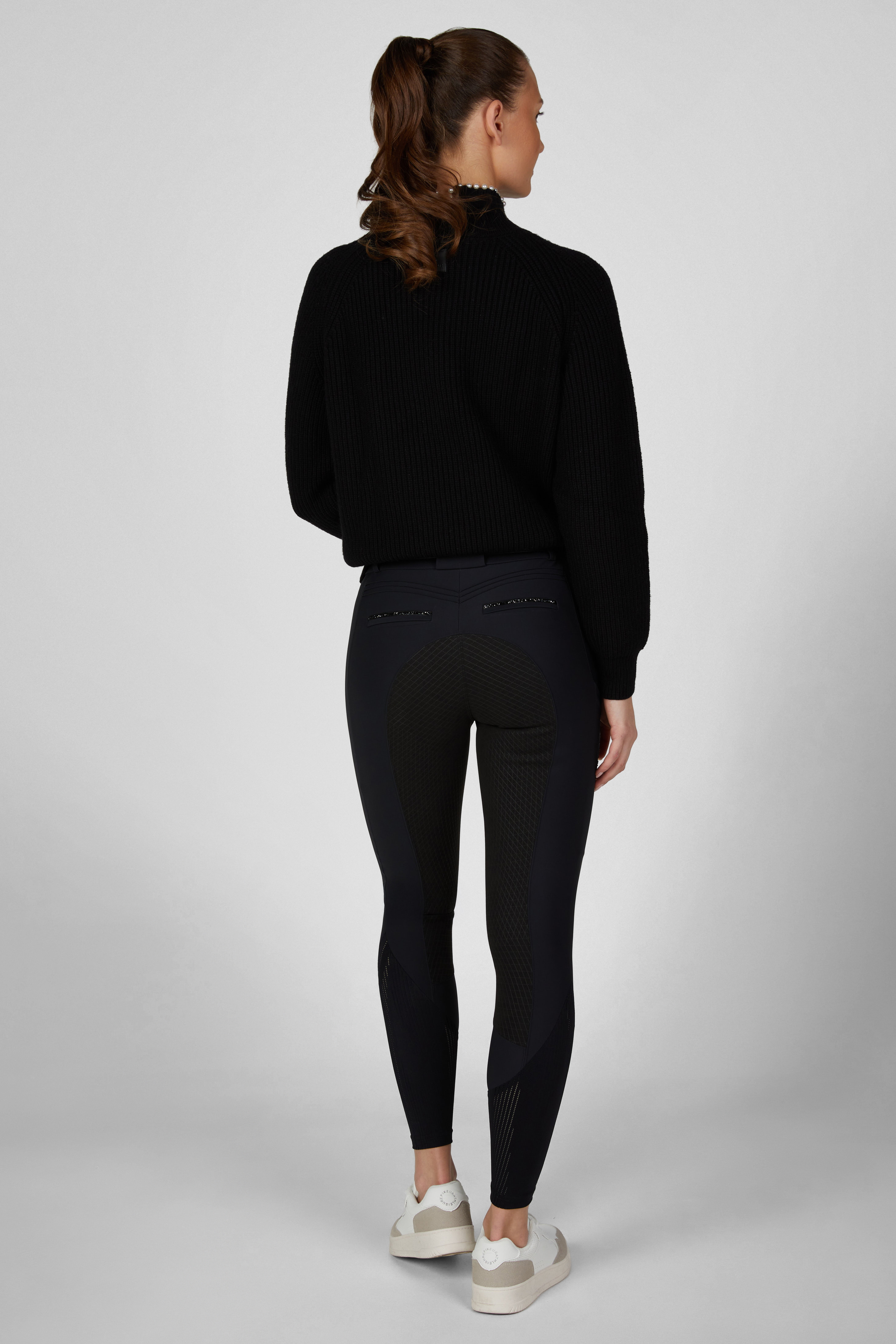Reithose Damen CEELINA Highwaist Grid TexLeather Vollgrip