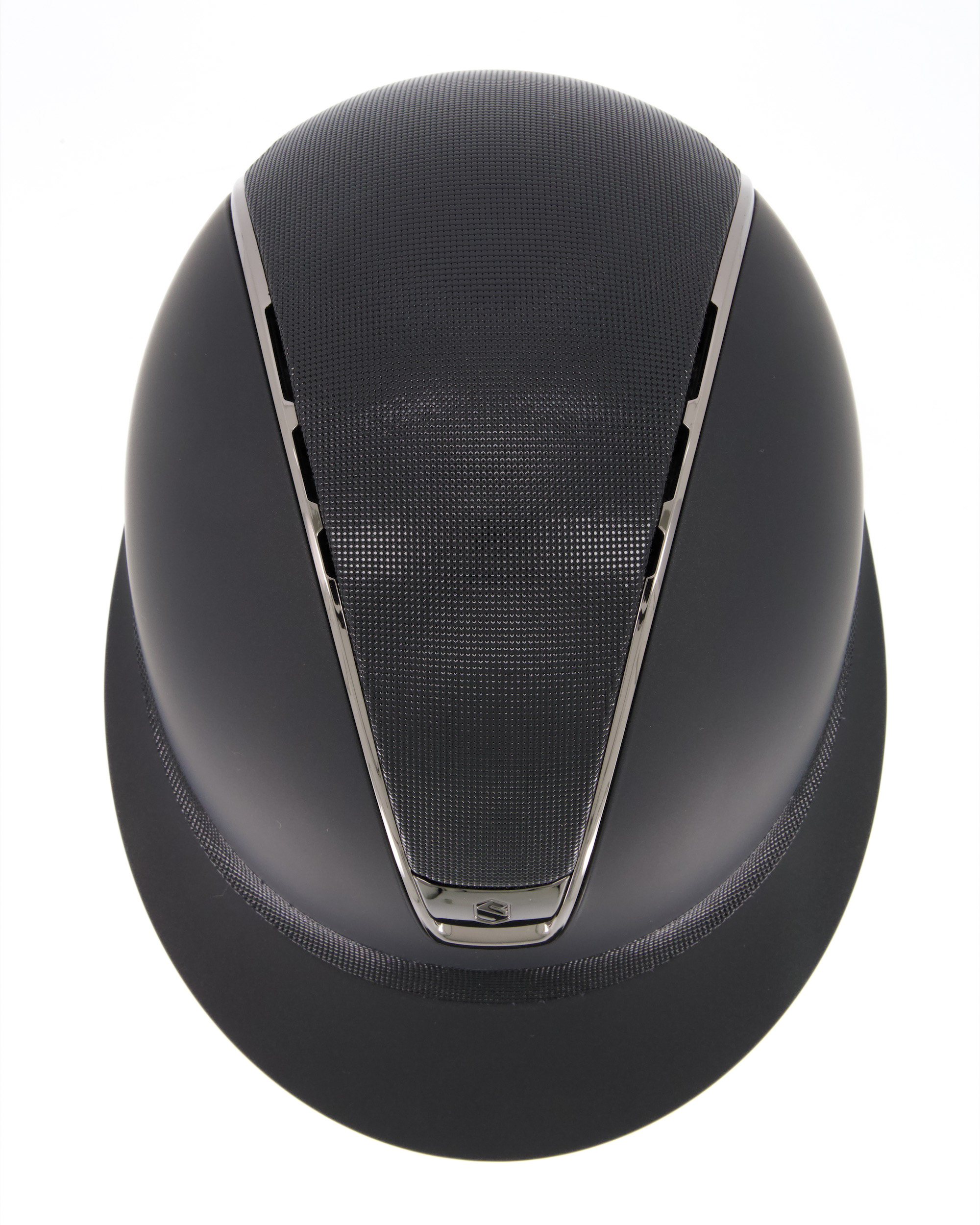 Reithelm 2.0 Miss Shield Shadowmatt Black, Top u. Frontal Band Shimmer, Trim u. Blason Chrome Black