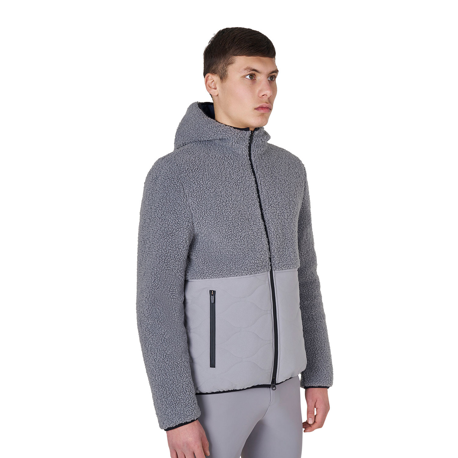 Wasserdichte Herren-Jacke mit Teddy-Einsätzen