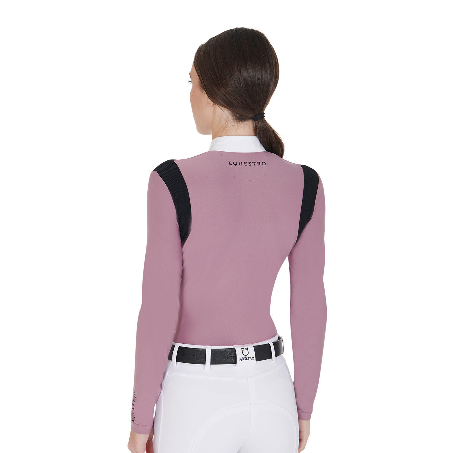 Tailliertes Damen-Poloshirt aus technischem Gewebe