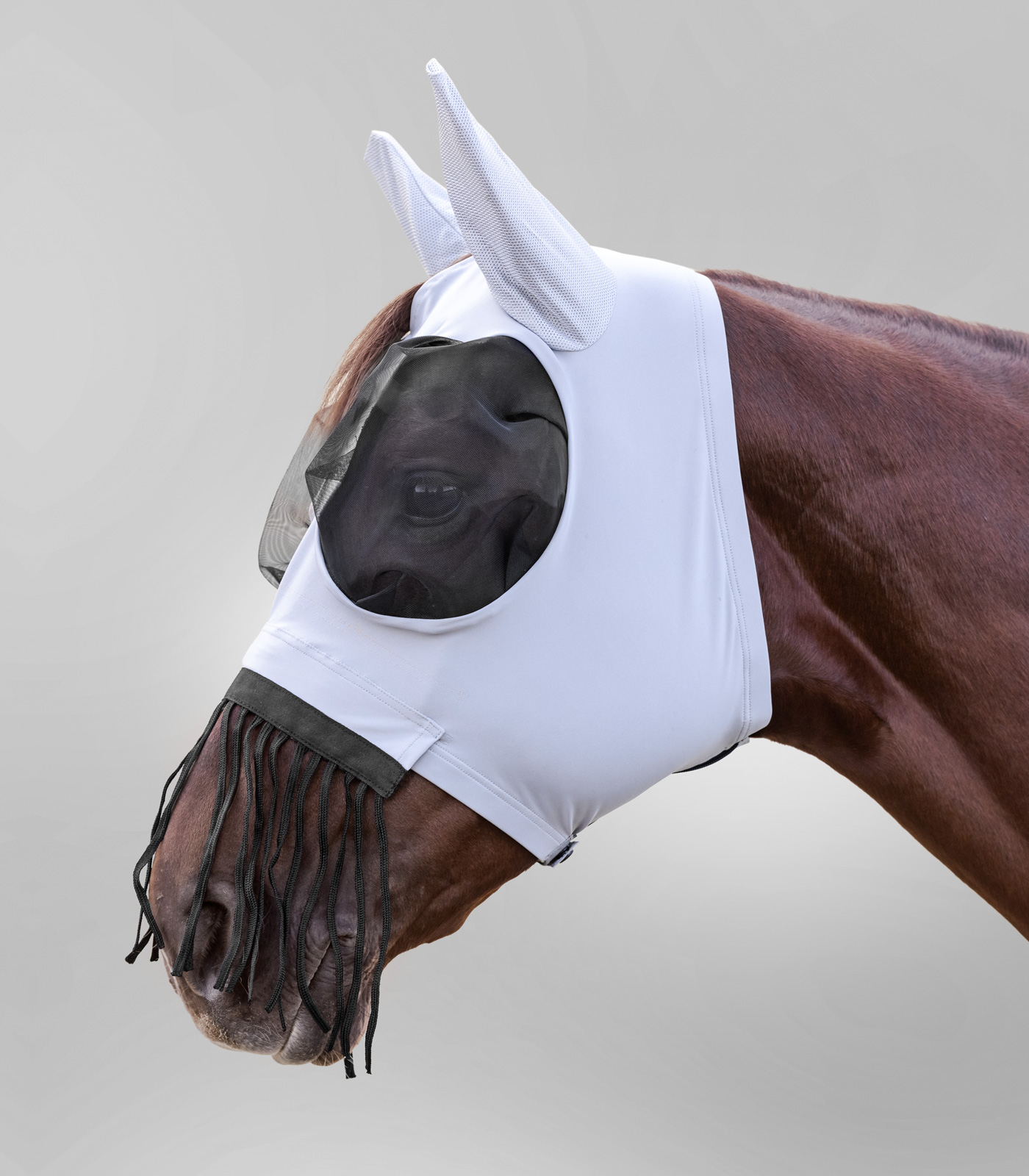 Fliegenmaske Puck mit Nasenfransen