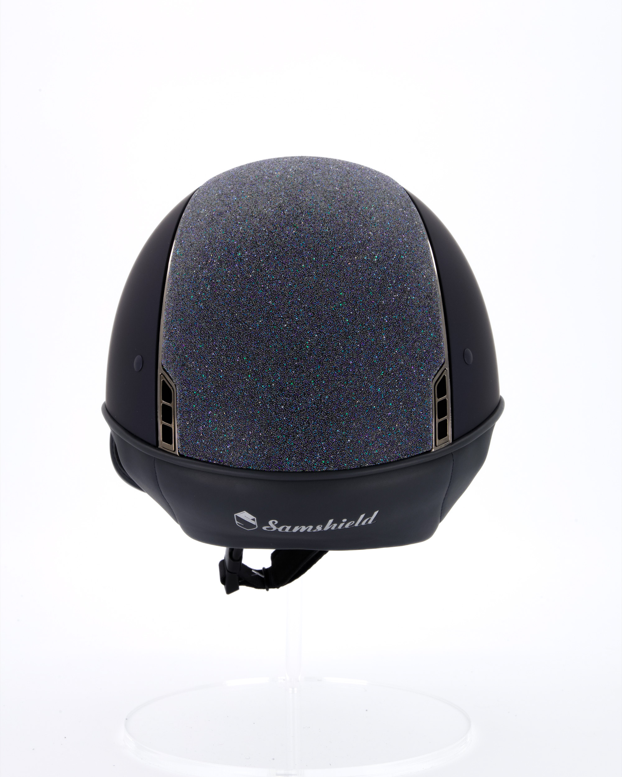 Riding helmet Shadowmatt Top Crystal Fabric Paradise Shine in blue