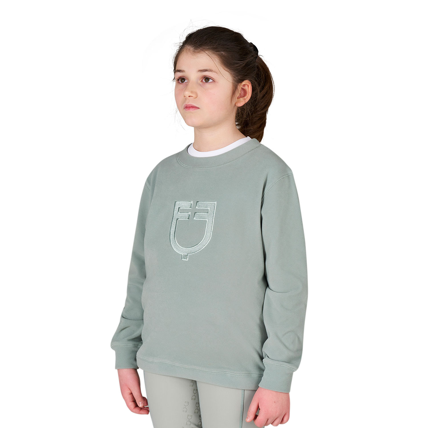 Kinder-Fleece-Sweatshirt Unisex mit Rundhalsausschnitt