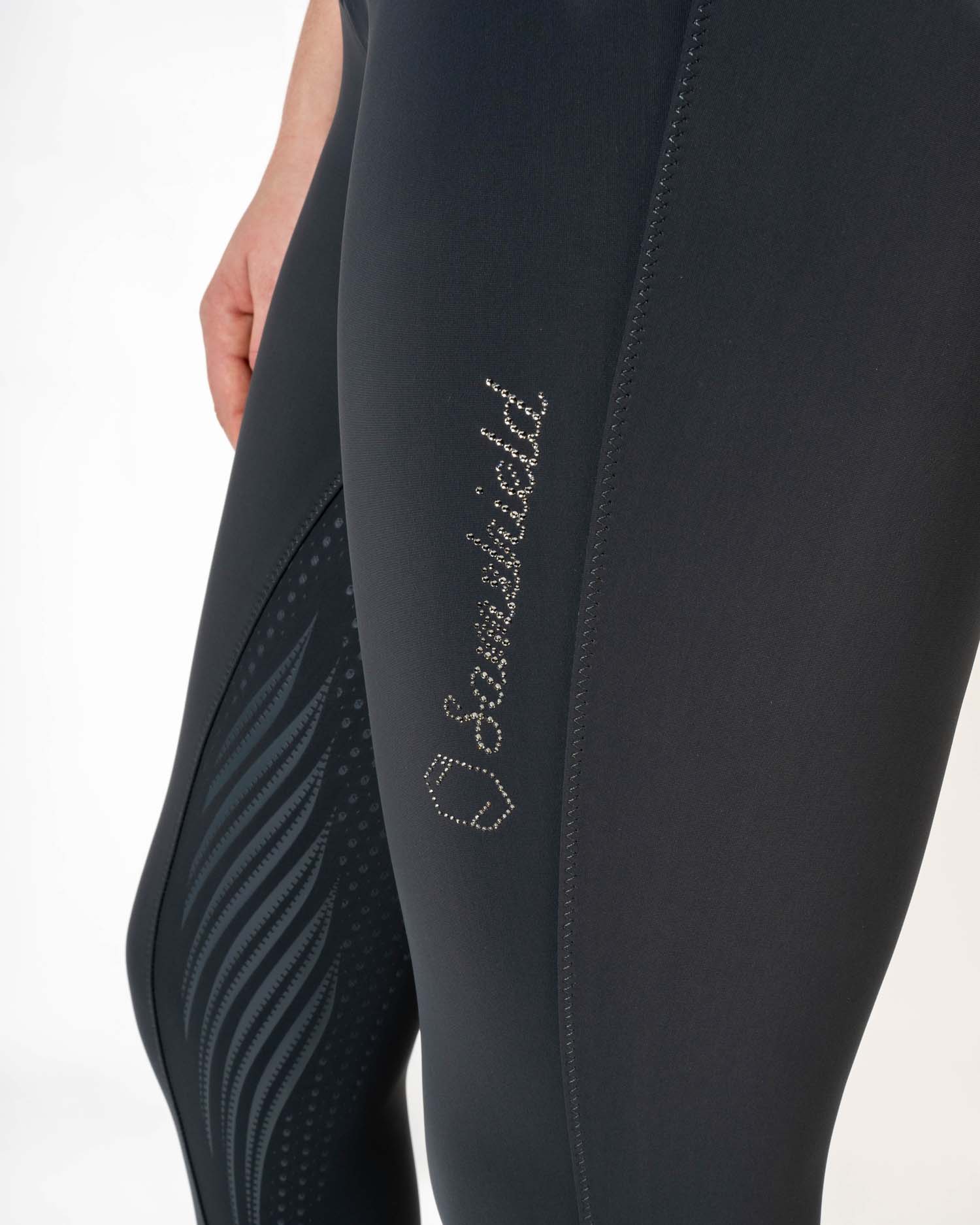 Ladies' riding breeches Diane with full grip in anthracite