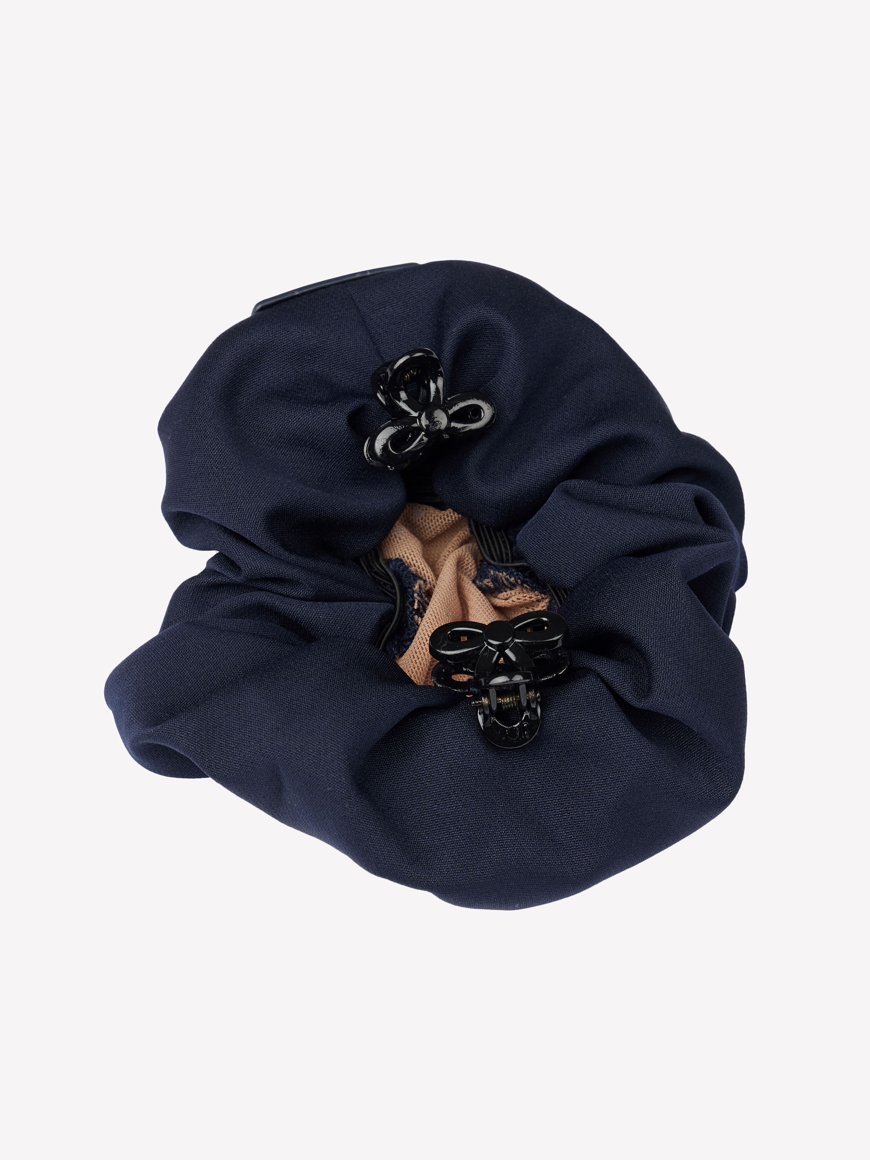 Scrunchie mit Kristall-Haarnetz Navy/Blonde