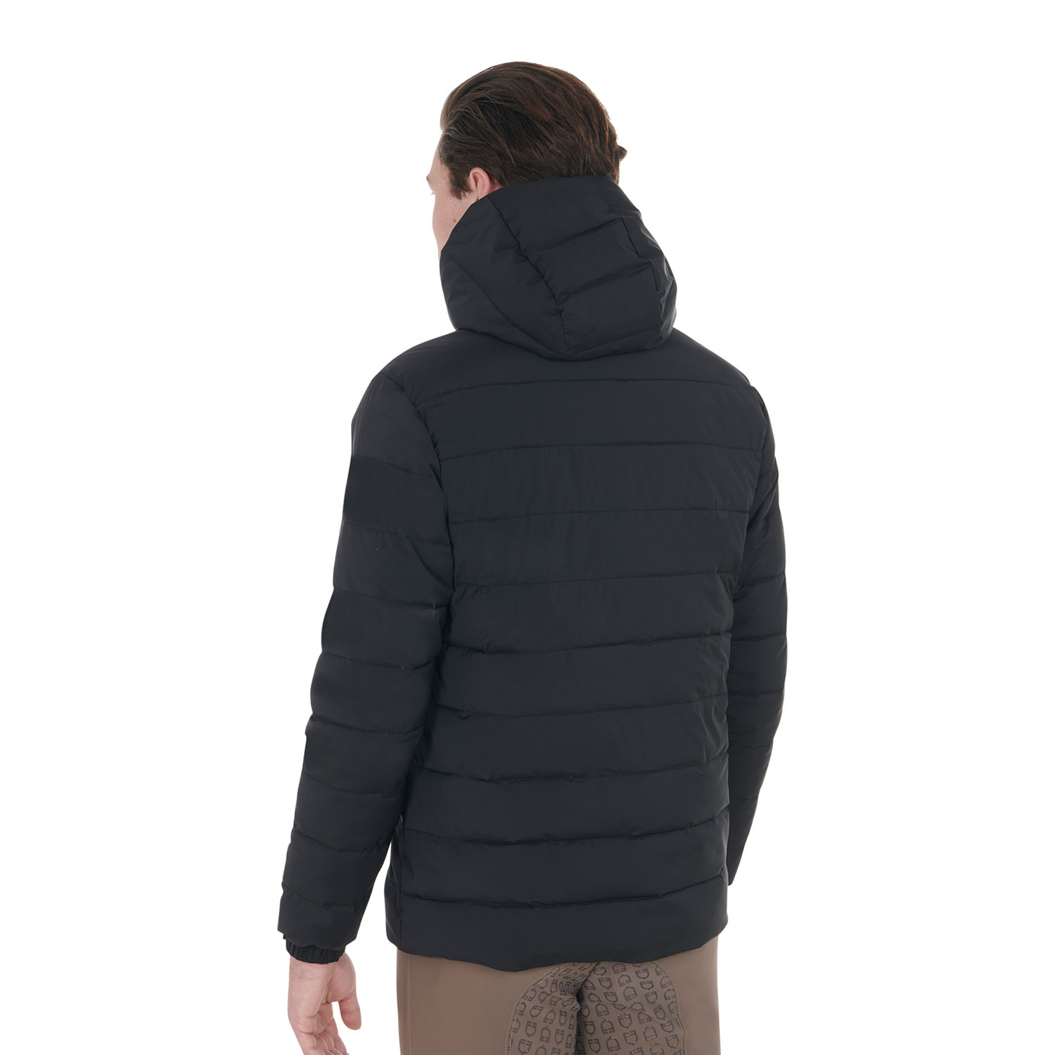 Herren-Daunenjacke aus Stretchgewebe mit Silikon-Patch
