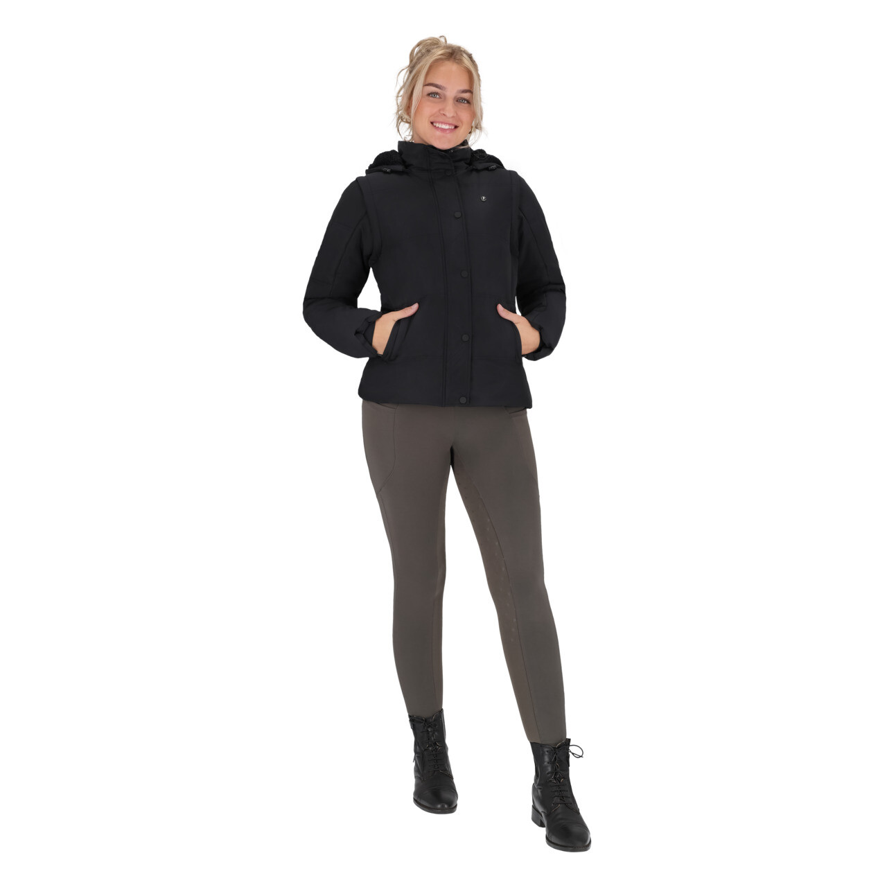 Rayah winter jacket with detachable sleeves