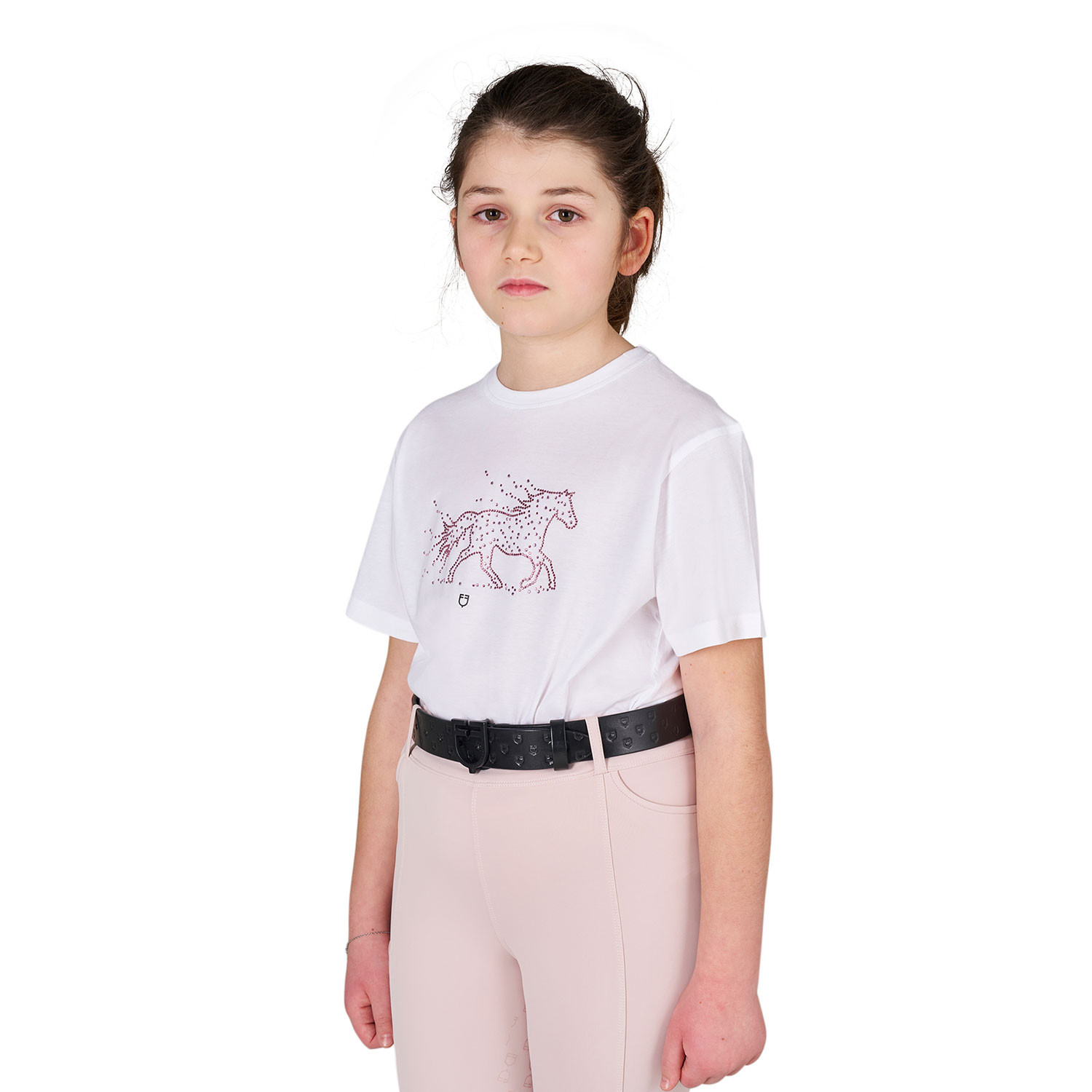 Baumwoll-T-Shirt Stone Horse für Mädchen