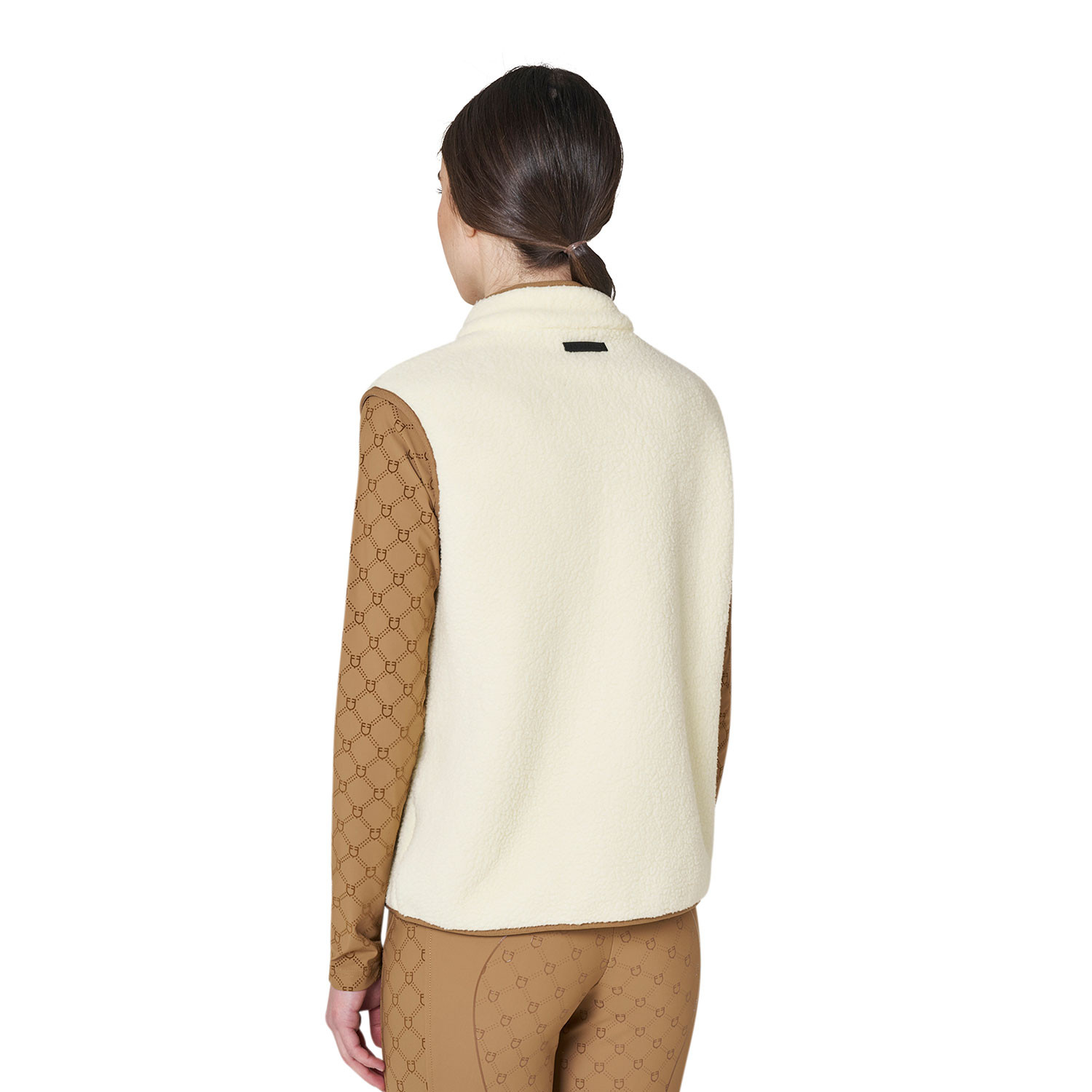 Teddy-Fleeceweste für Damen mit Fronttasche