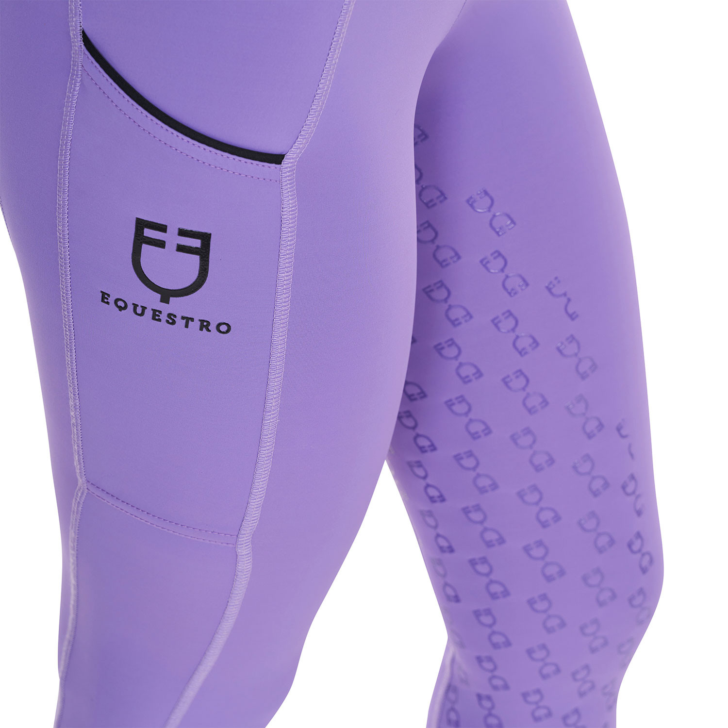 Schmal geschnittene Mädchen-Leggings mit Grip und Logo