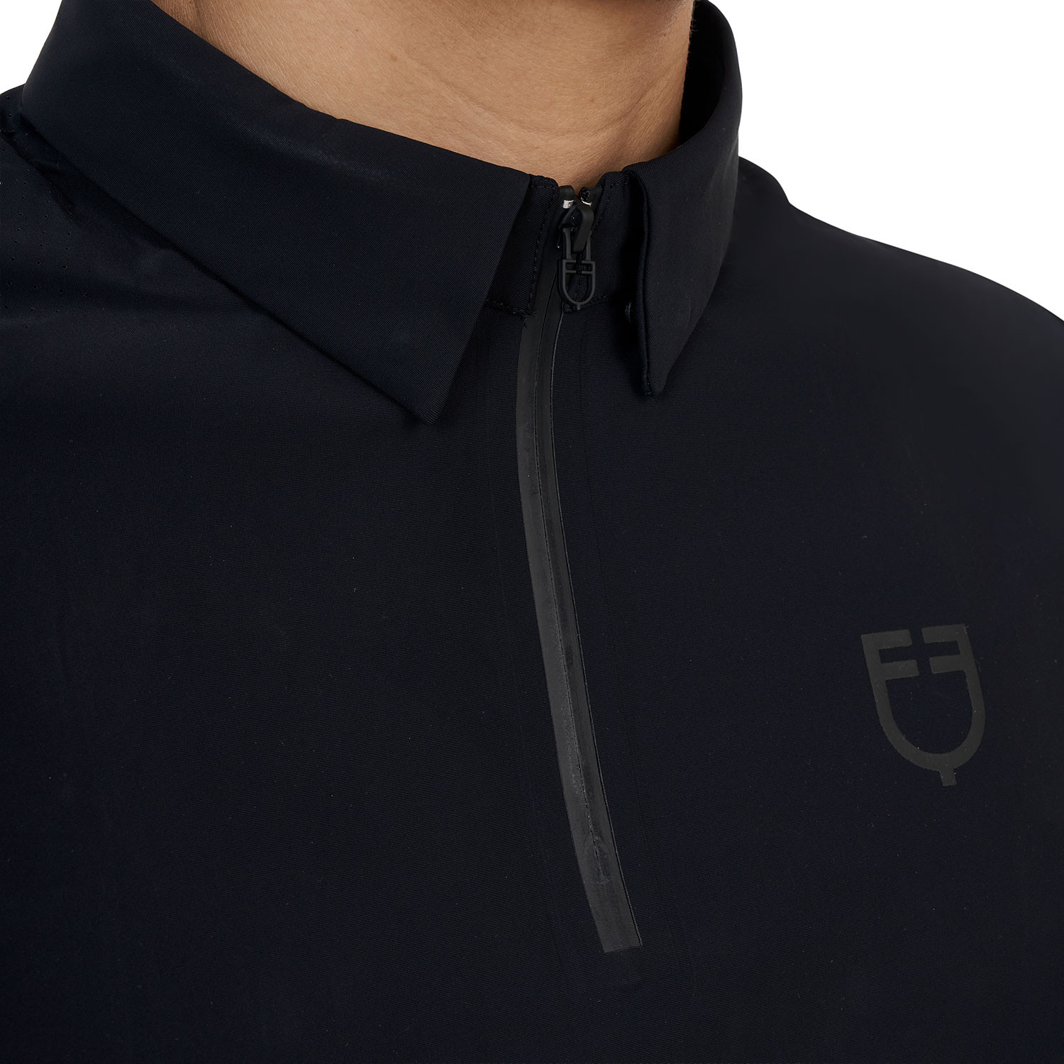 Herren-Trainingspoloshirt mit kurzen Ärmeln und Reißverschluss