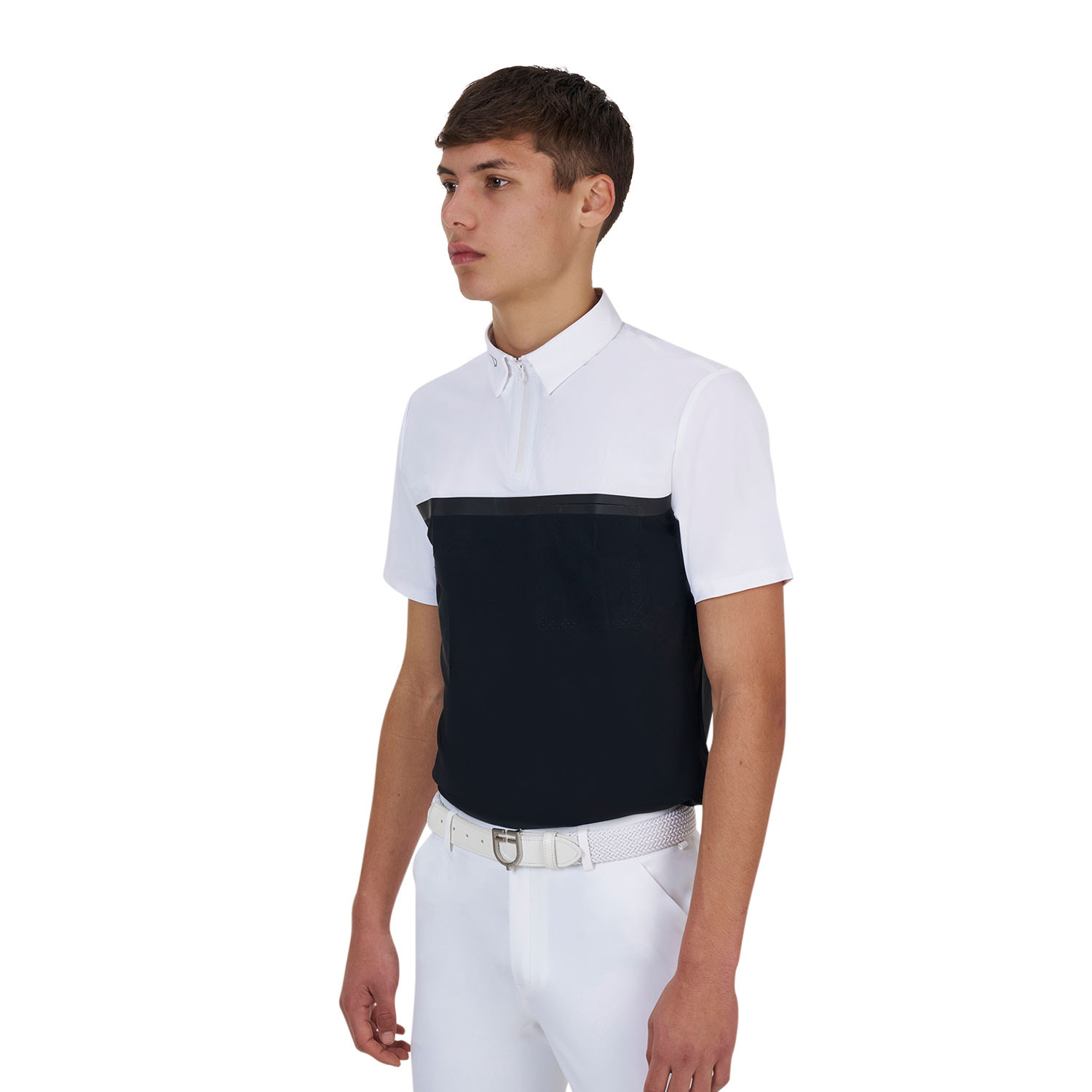 Herren-Turnierpoloshirt mit kurzen Ärmeln und Reißverschluss