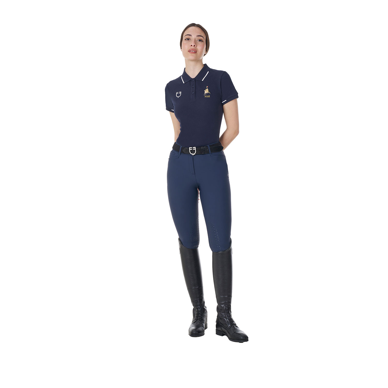 Damen-Trainingspolo mit drei Knöpfen X FISE