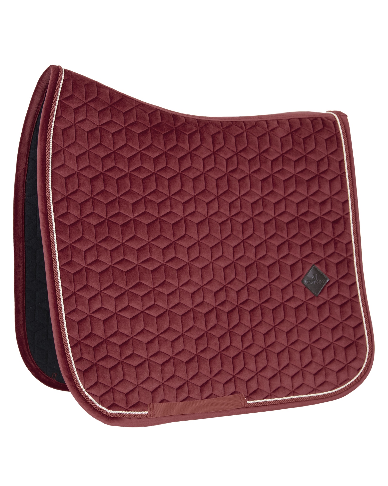 Velvet dressage saddle pad