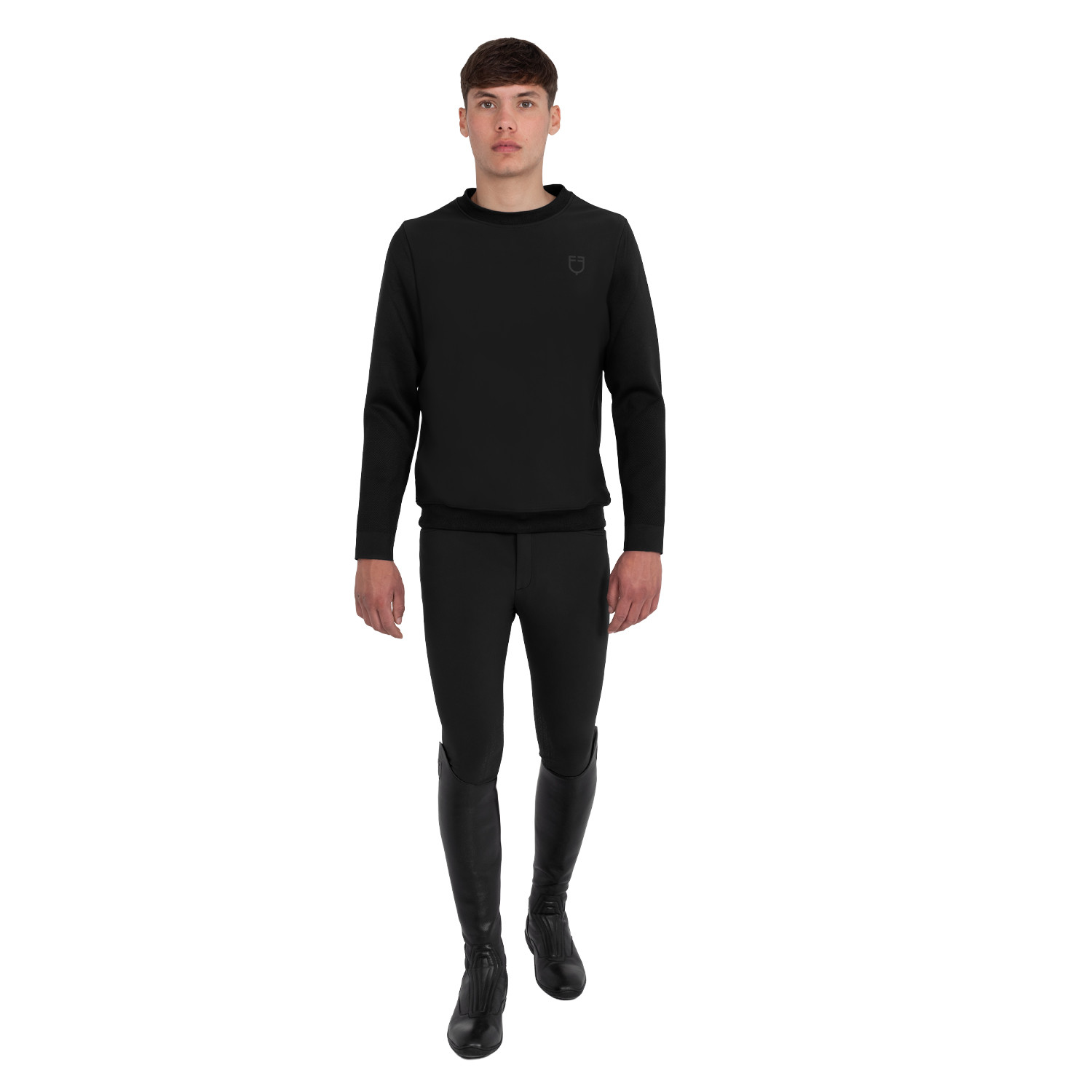 Technisches Rundhalssweatshirt für Herren mit Micro-Mesh-Einsätzen