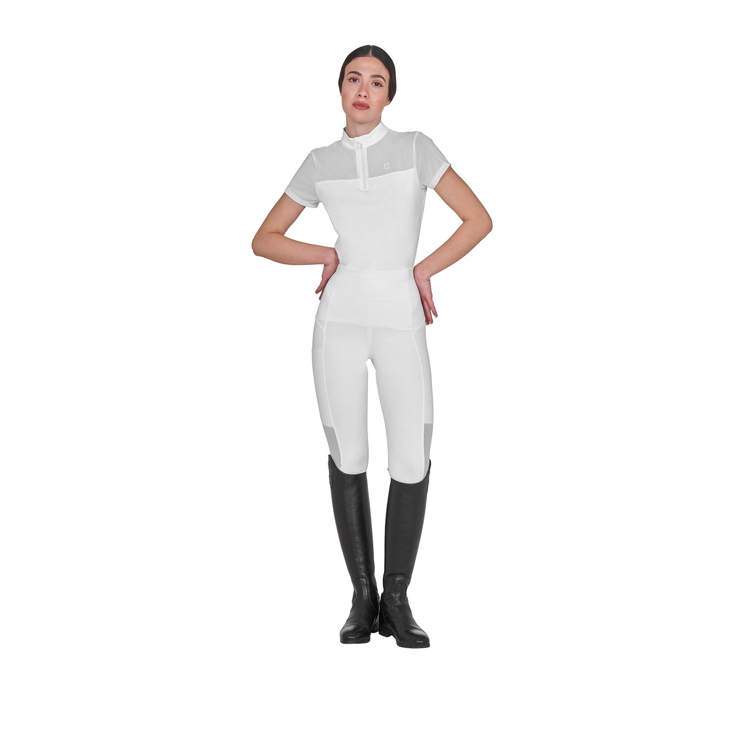 Damen-Trainingspolo mit Mesh-Einsätzen