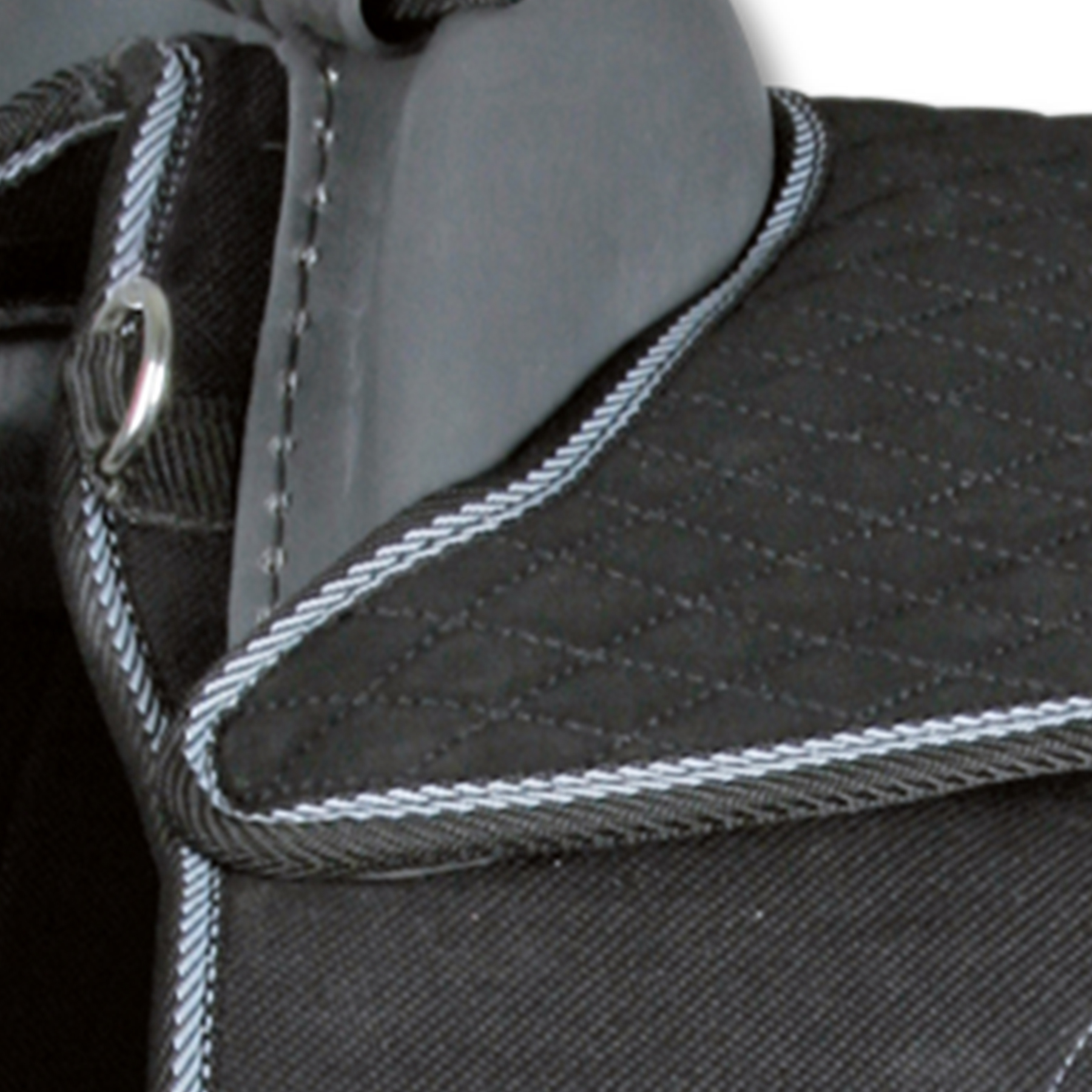 Coussin d’équitation pour enfant, noir-gris