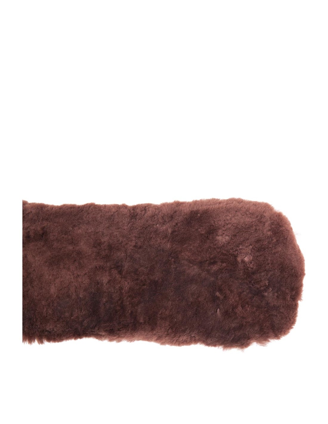 Saddle girth cover sheepskin in brown