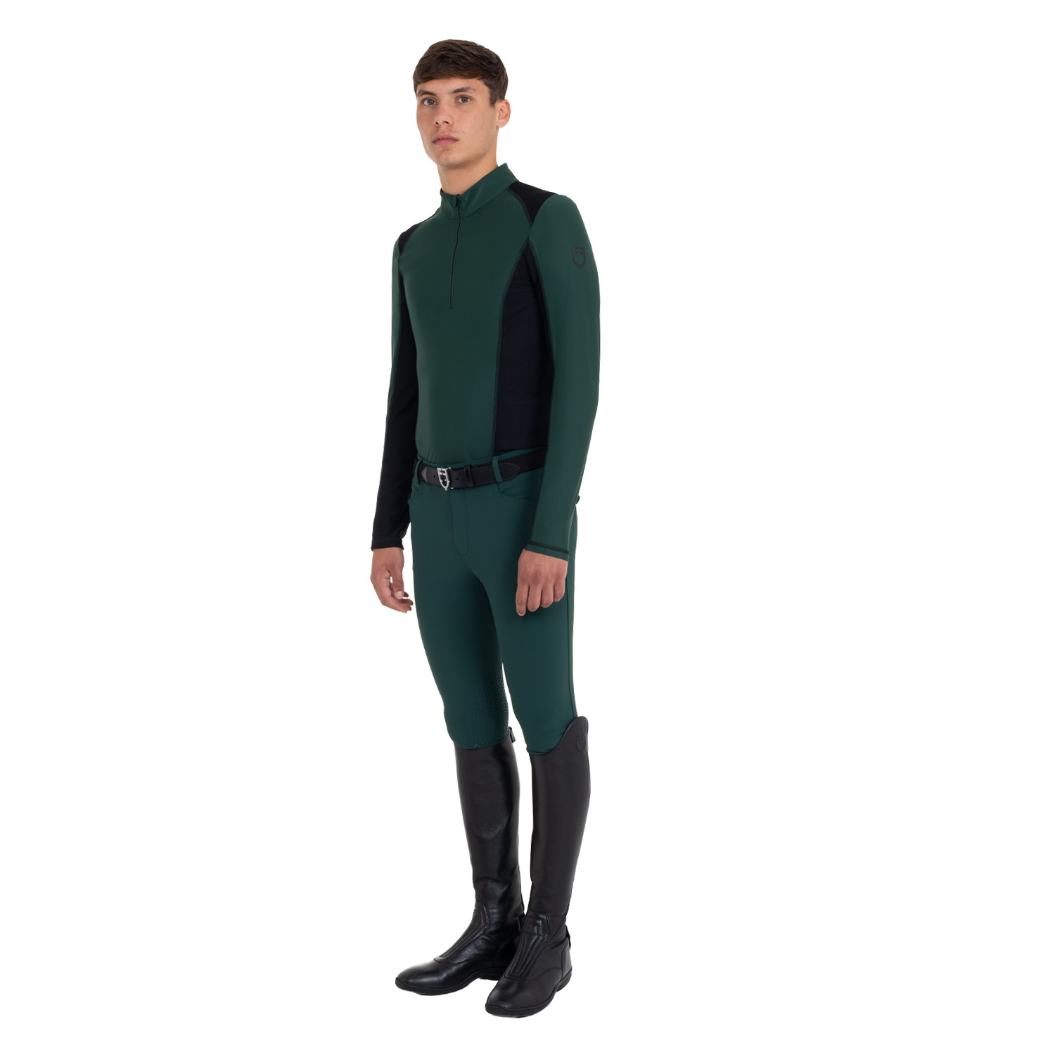 Herren-Reithose Slim Fit mit Kniebesatz