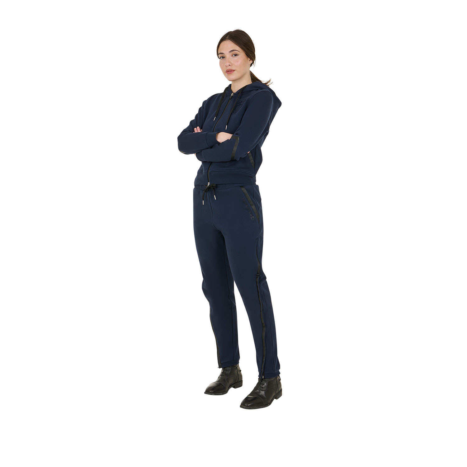 Damen-Reithose mit durchgehendem Seitenreißverschluss zum Abreißen