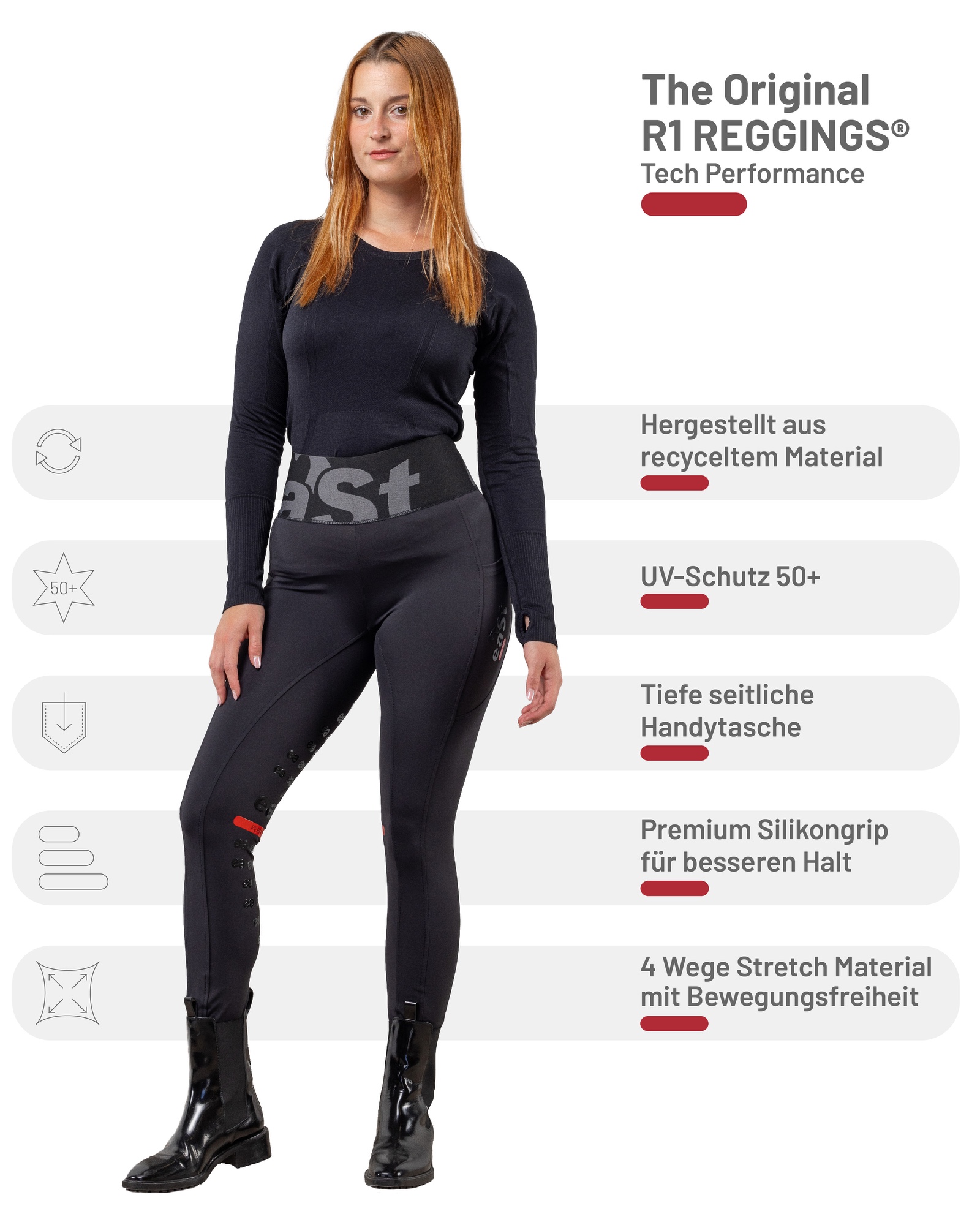 Ladies riding leggings Reggings R1 Tech Performance