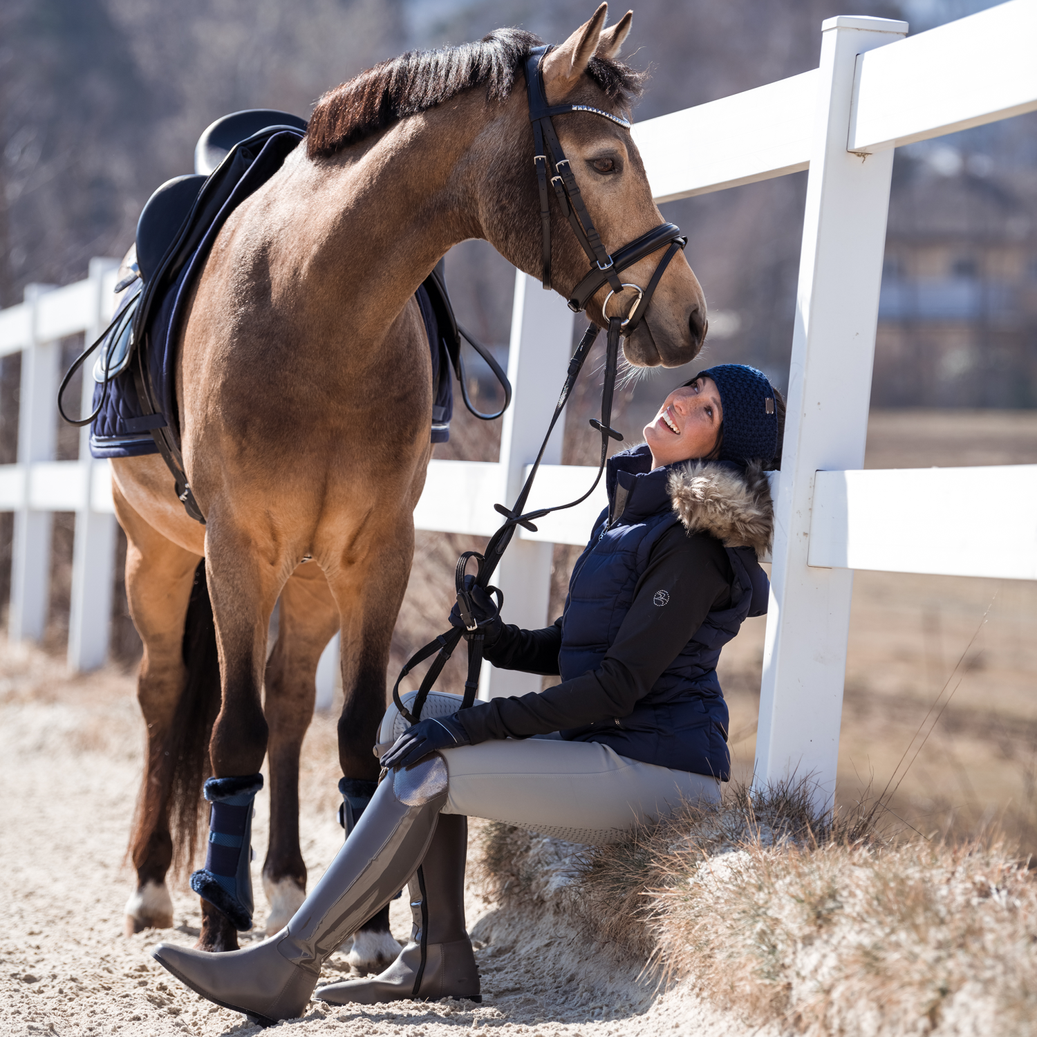 Reitstiefel Lyon in grau