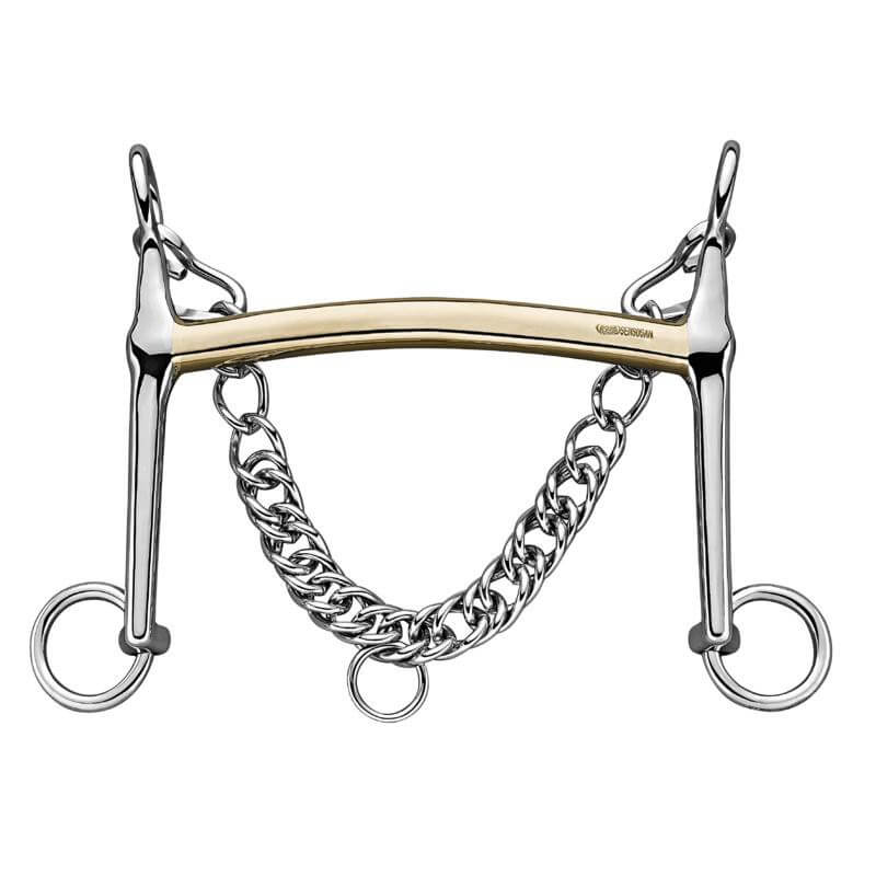 Double bridle French Sensogan, 14 mm, 7 cm shank
